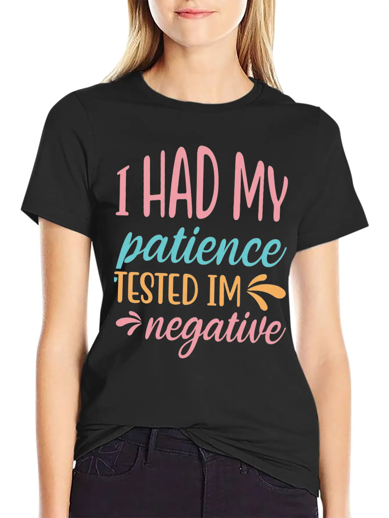 I Had My Patience Tested Im Negative Essential Unisex Summer Tee – Soft Cotton Casual Fit