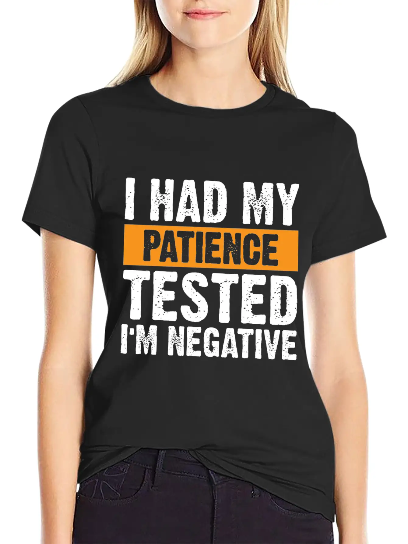 I Had My Patience Tested. I'm Negative Unisex Casual T-Shirt – Clean Design For Daily Comfort