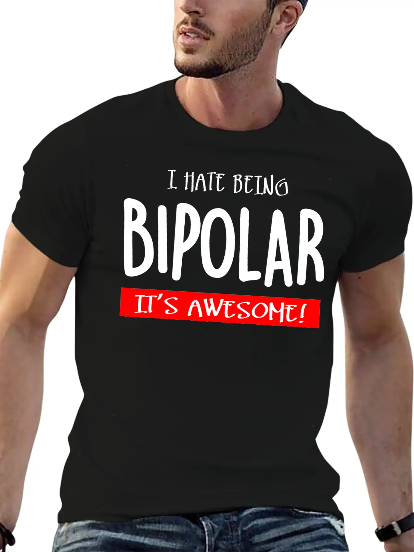 I Hate Being Bipolar V2 (dark) Timeless Short Sleeve Tee – Comfy And Minimalist Design