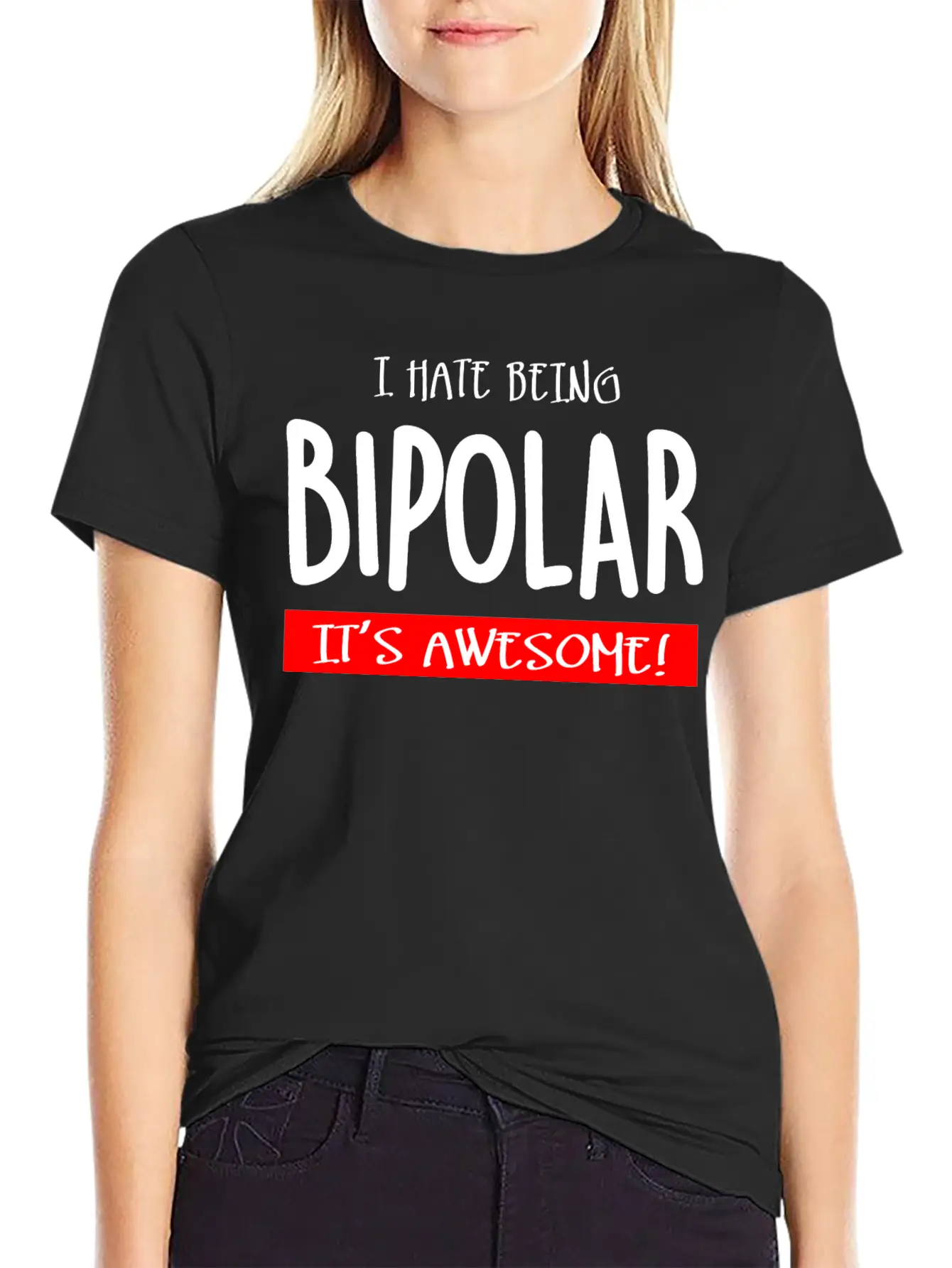 I Hate Being Bipolar V2 (dark) Timeless Short Sleeve Tee – Comfy And Minimalist Design