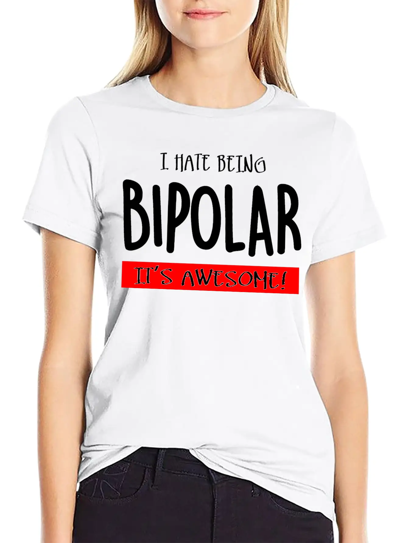 I Hate Being Bipolar V2 (dark) Timeless Short Sleeve Tee – Comfy And Minimalist Design