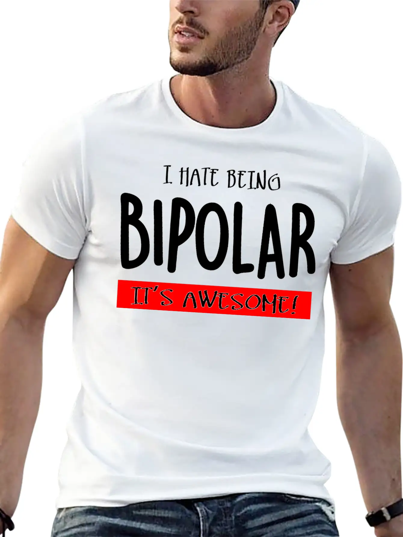 I Hate Being Bipolar V2 (dark) Timeless Short Sleeve Tee – Comfy And Minimalist Design