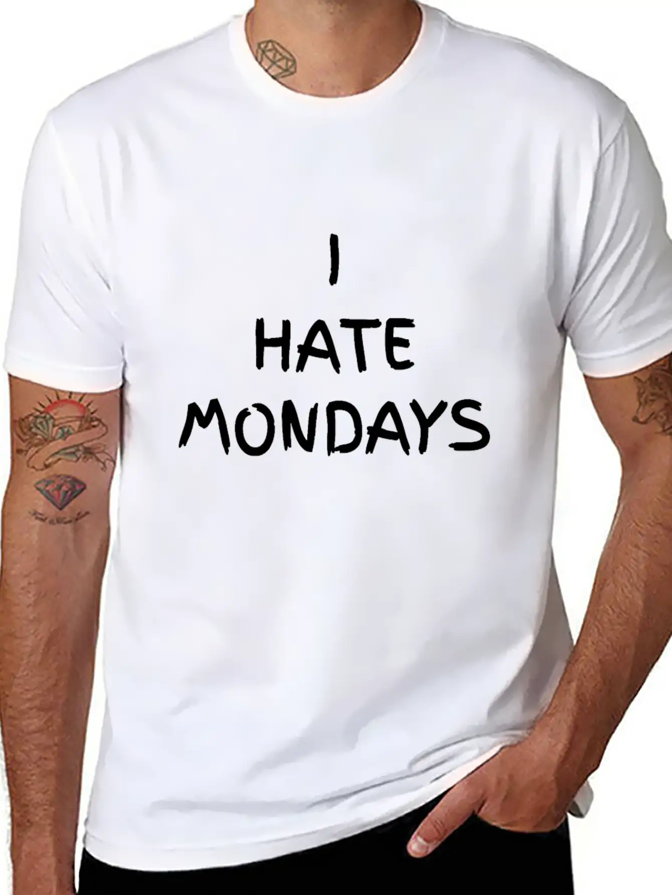 I Hate Mondays Stylish Everyday T-Shirt – Unisex Basic Cotton Tee
