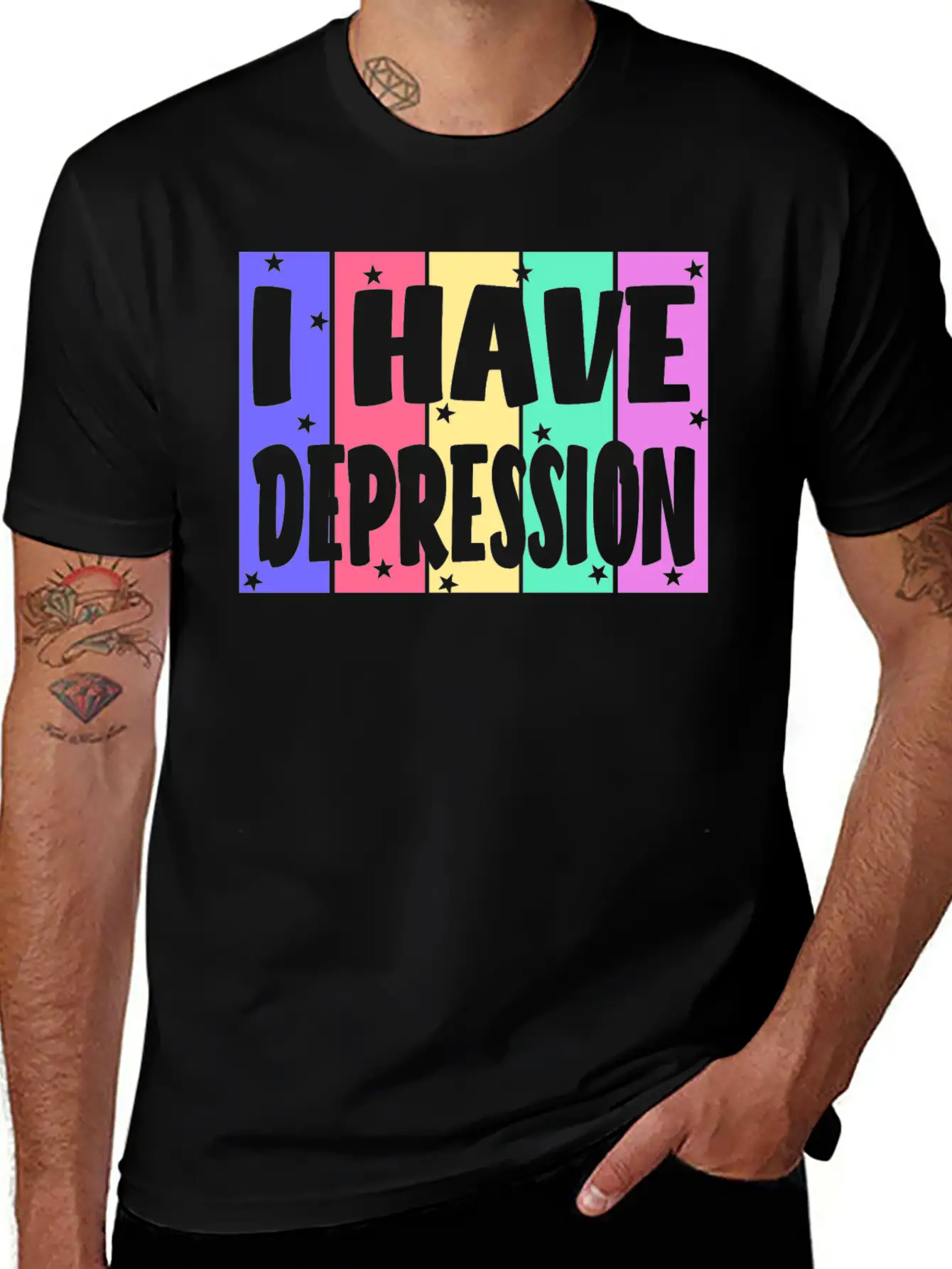 I Have Depression Basic Graphic T-Shirt – Daily Comfort In Soft Cotton