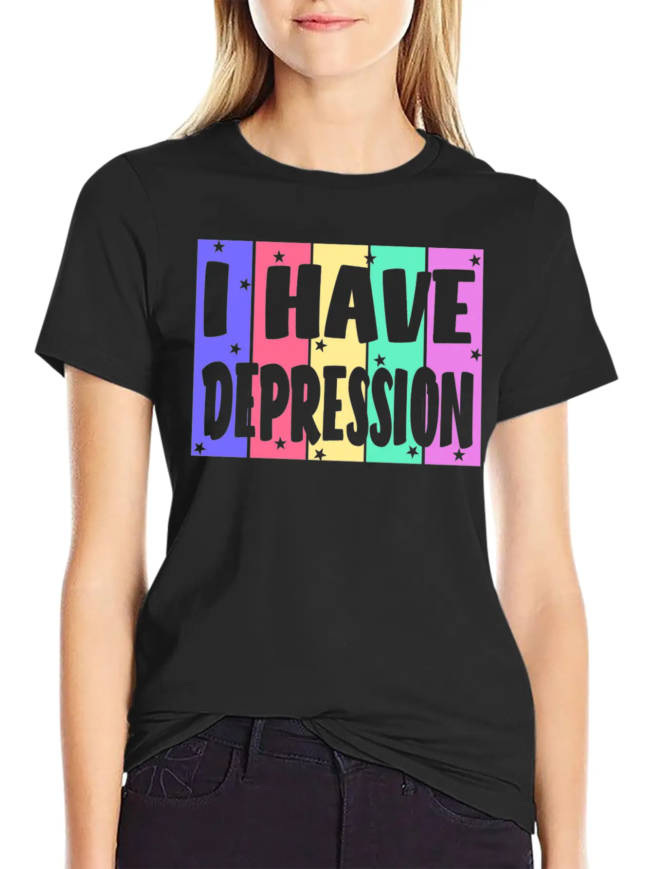 I Have Depression Basic Graphic T-Shirt – Daily Comfort In Soft Cotton