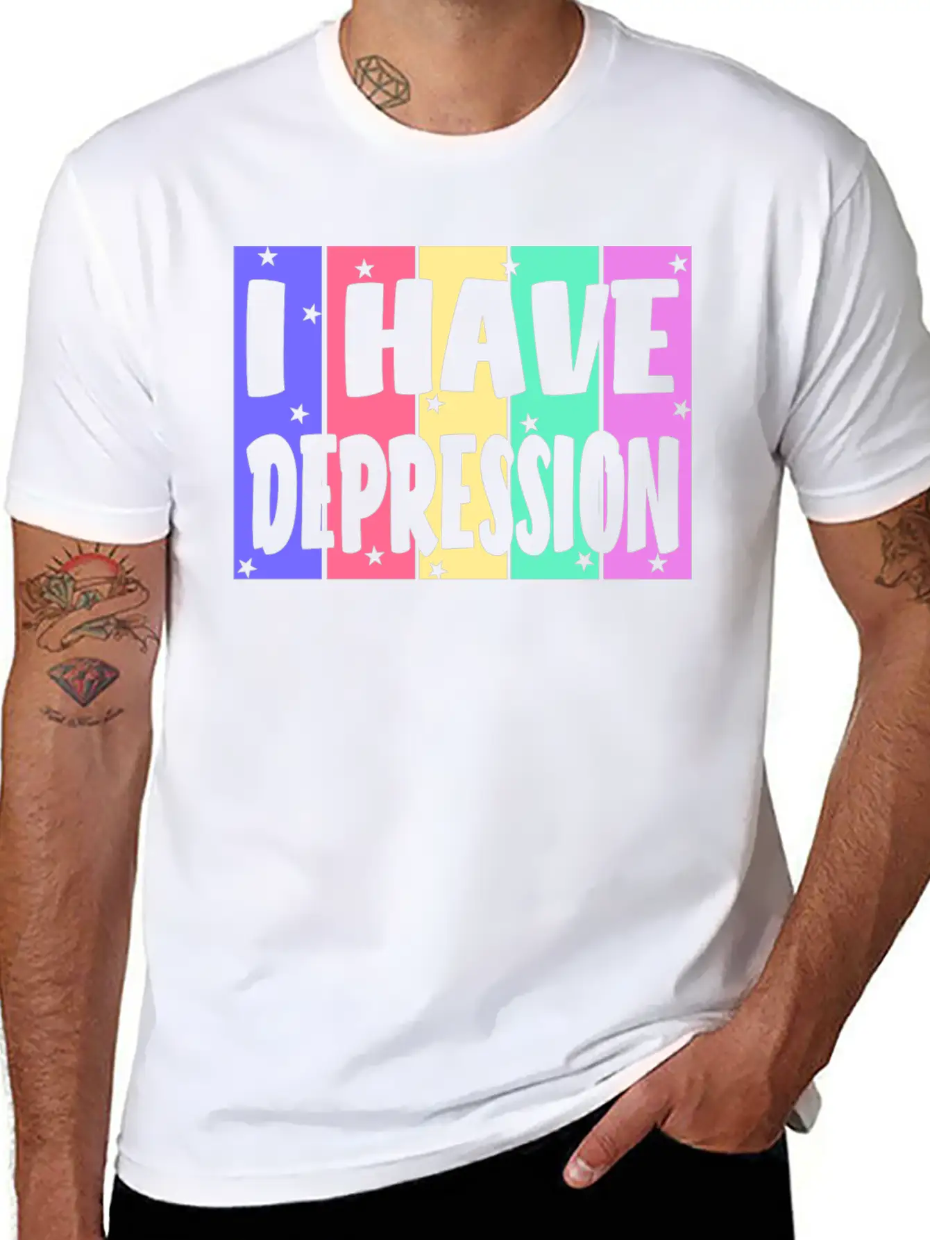 I Have Depression Basic Graphic T-Shirt – Daily Comfort In Soft Cotton