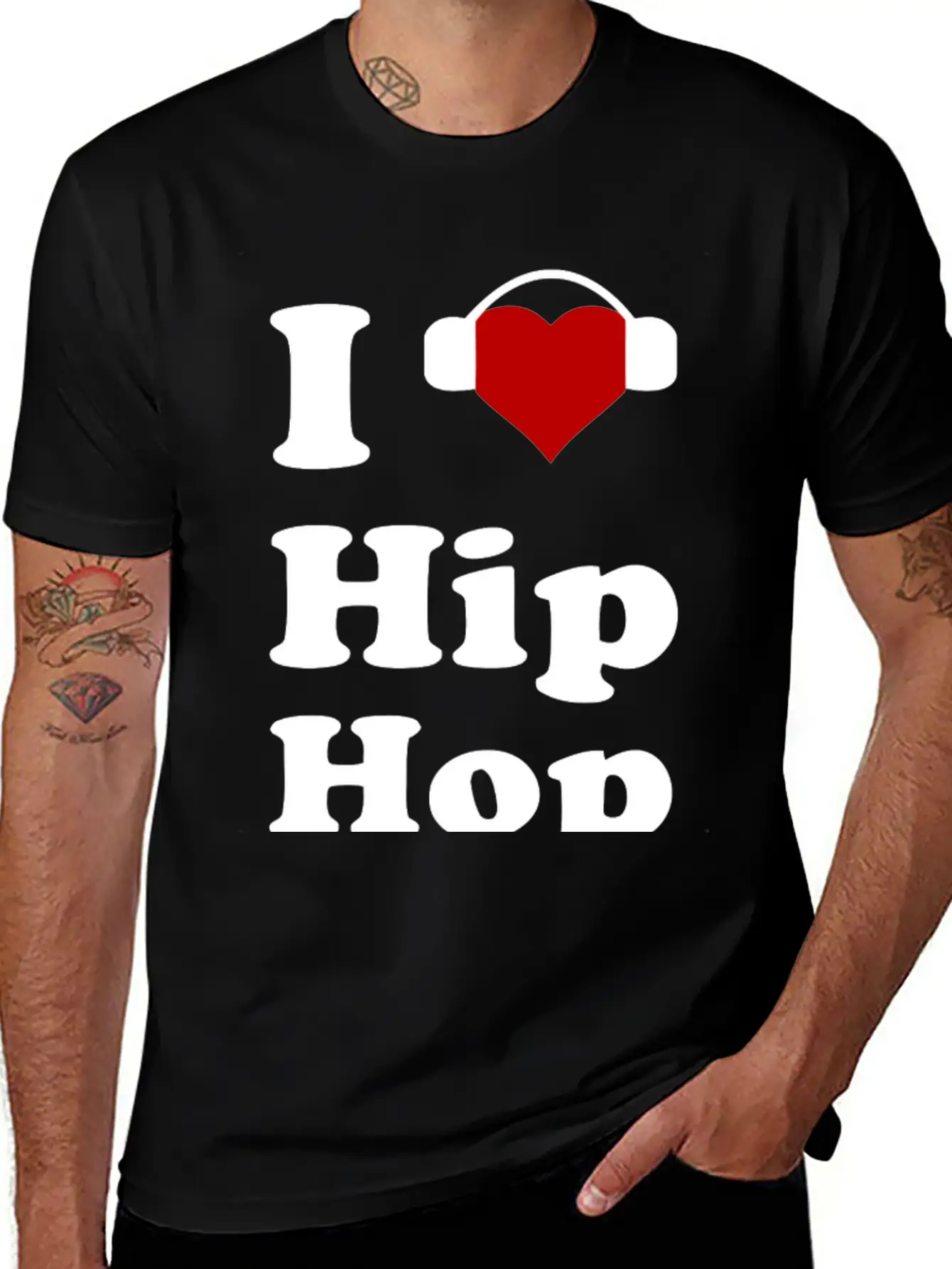 I Heart Love Hip Hop Basic Graphic T-Shirt – Daily Comfort In Soft Cotton