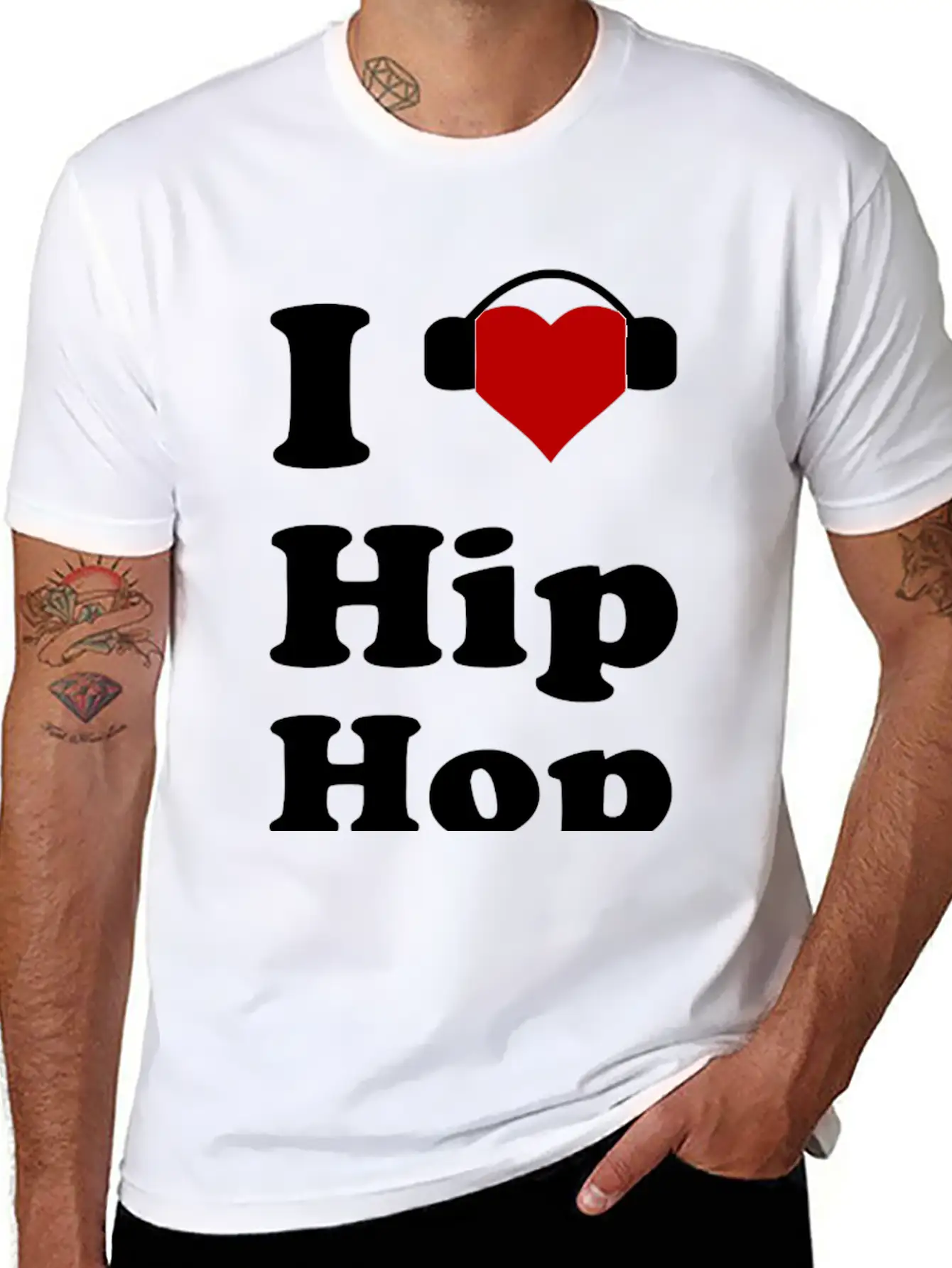 I Heart Love Hip Hop Basic Graphic T-Shirt – Daily Comfort In Soft Cotton