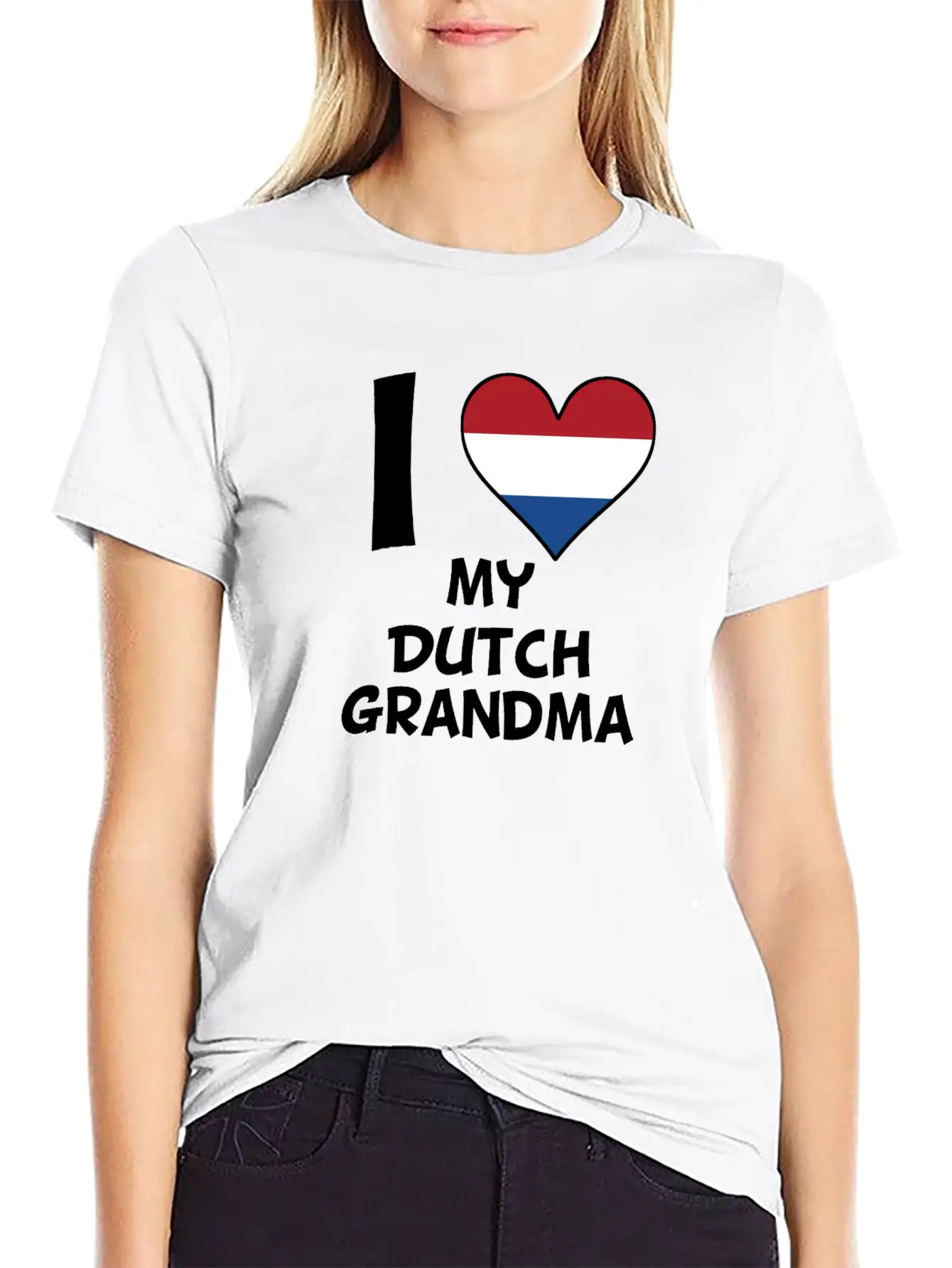 I Heart My Dutch Grandma Comfortable Minimalist Graphic Tee – Summer Style Essential