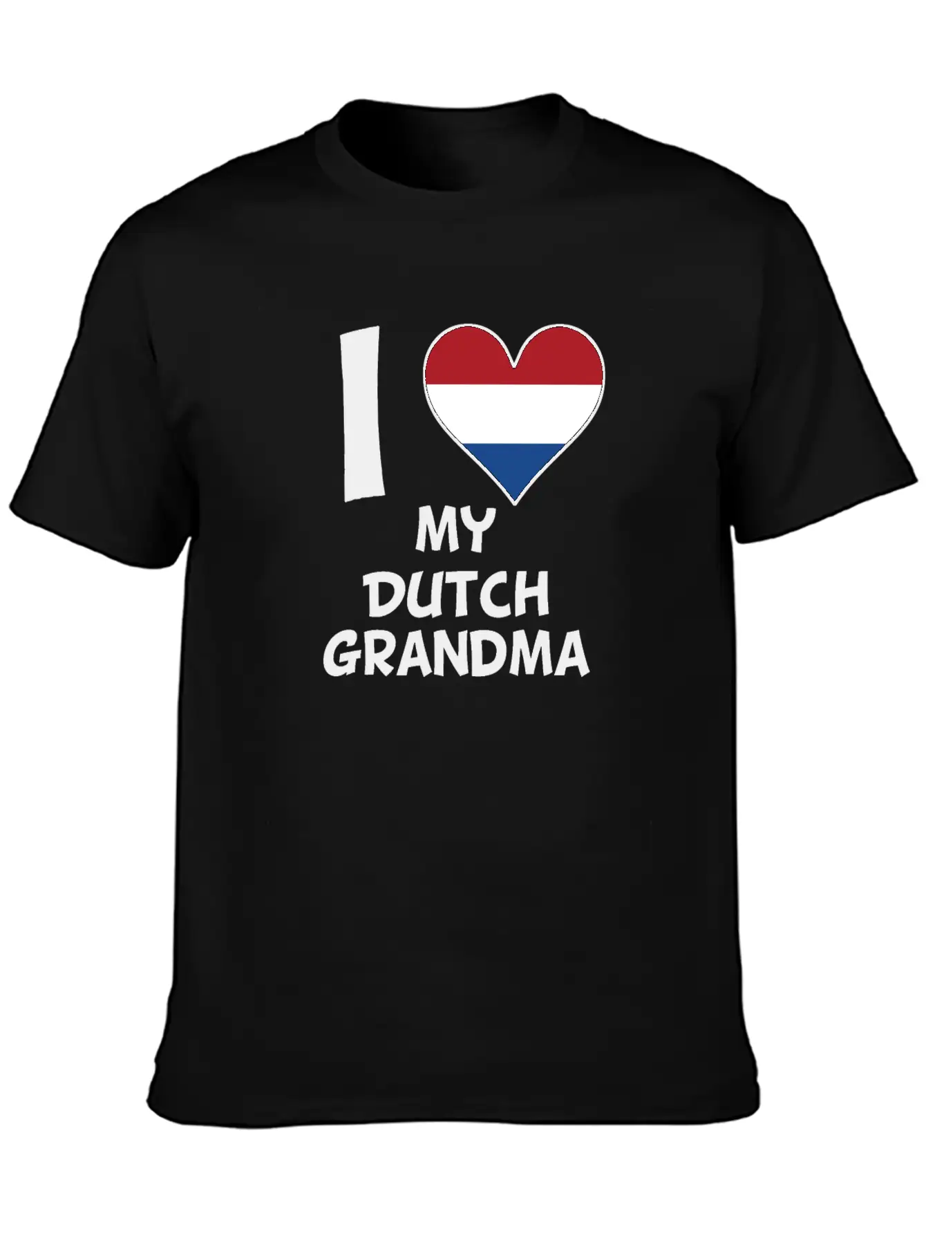 I Heart My Dutch Grandma Comfortable Minimalist Graphic Tee – Summer Style Essential