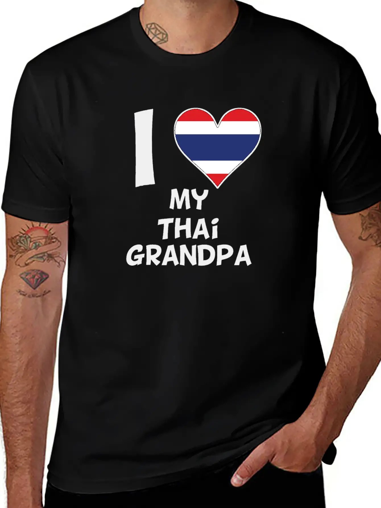 I Heart My Thai Grandpa Timeless Short Sleeve Tee – Comfy And Minimalist Design