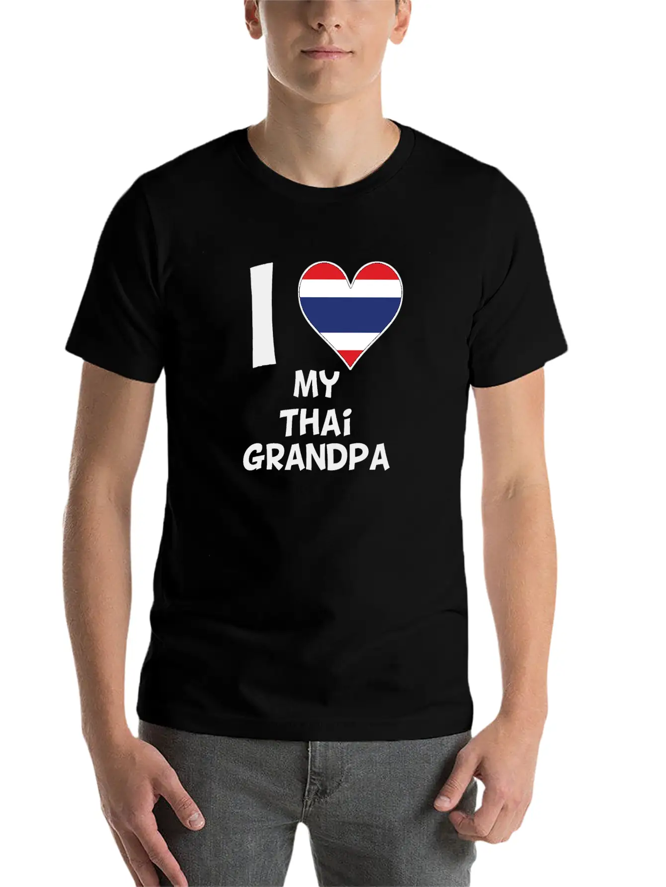 I Heart My Thai Grandpa Timeless Short Sleeve Tee – Comfy And Minimalist Design