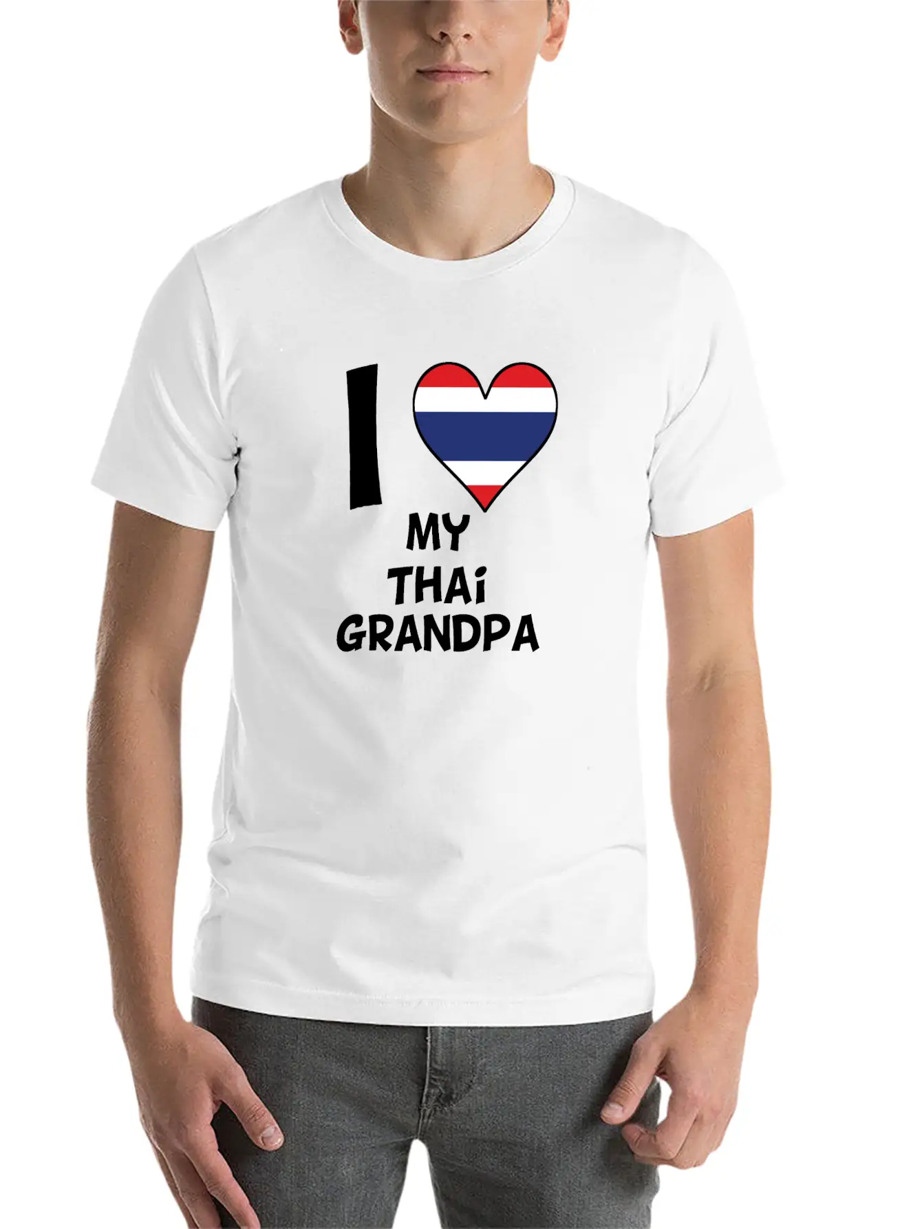 I Heart My Thai Grandpa Timeless Short Sleeve Tee – Comfy And Minimalist Design