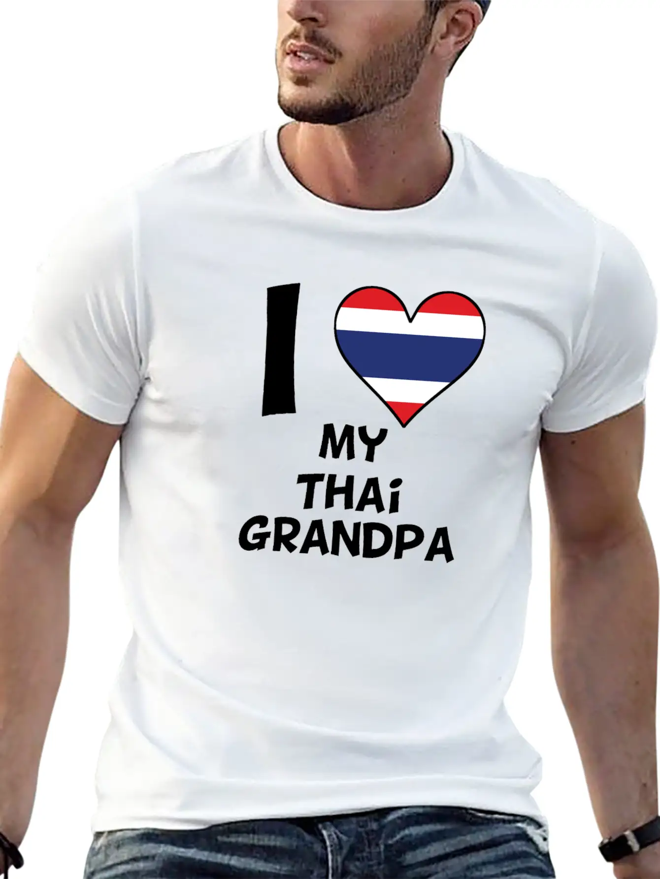 I Heart My Thai Grandpa Timeless Short Sleeve Tee – Comfy And Minimalist Design