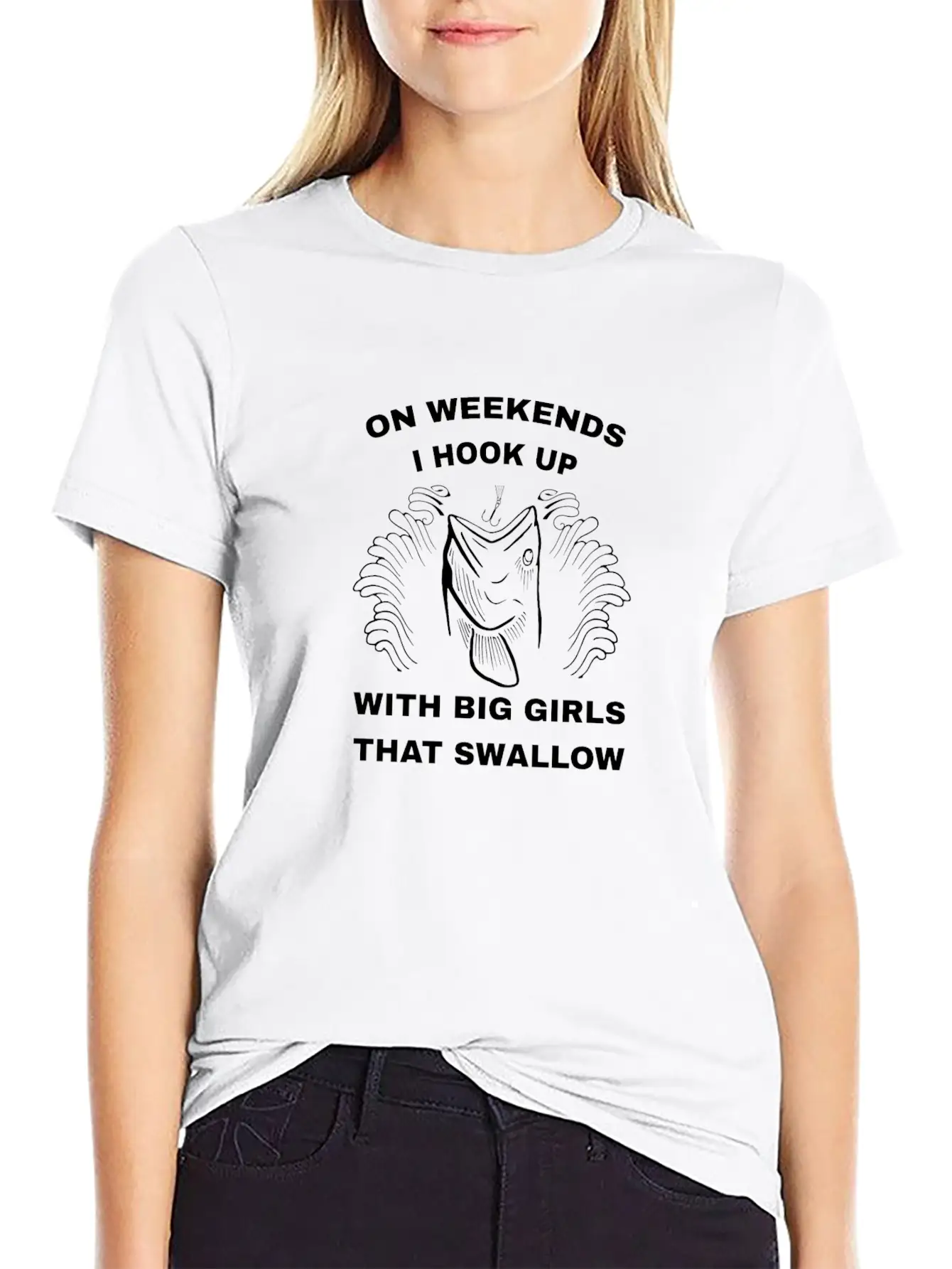 I Hook Up With Big Girls That Swallow Unisex Short Sleeve Soft Cotton T-Shirt – Casual Everyday Wear