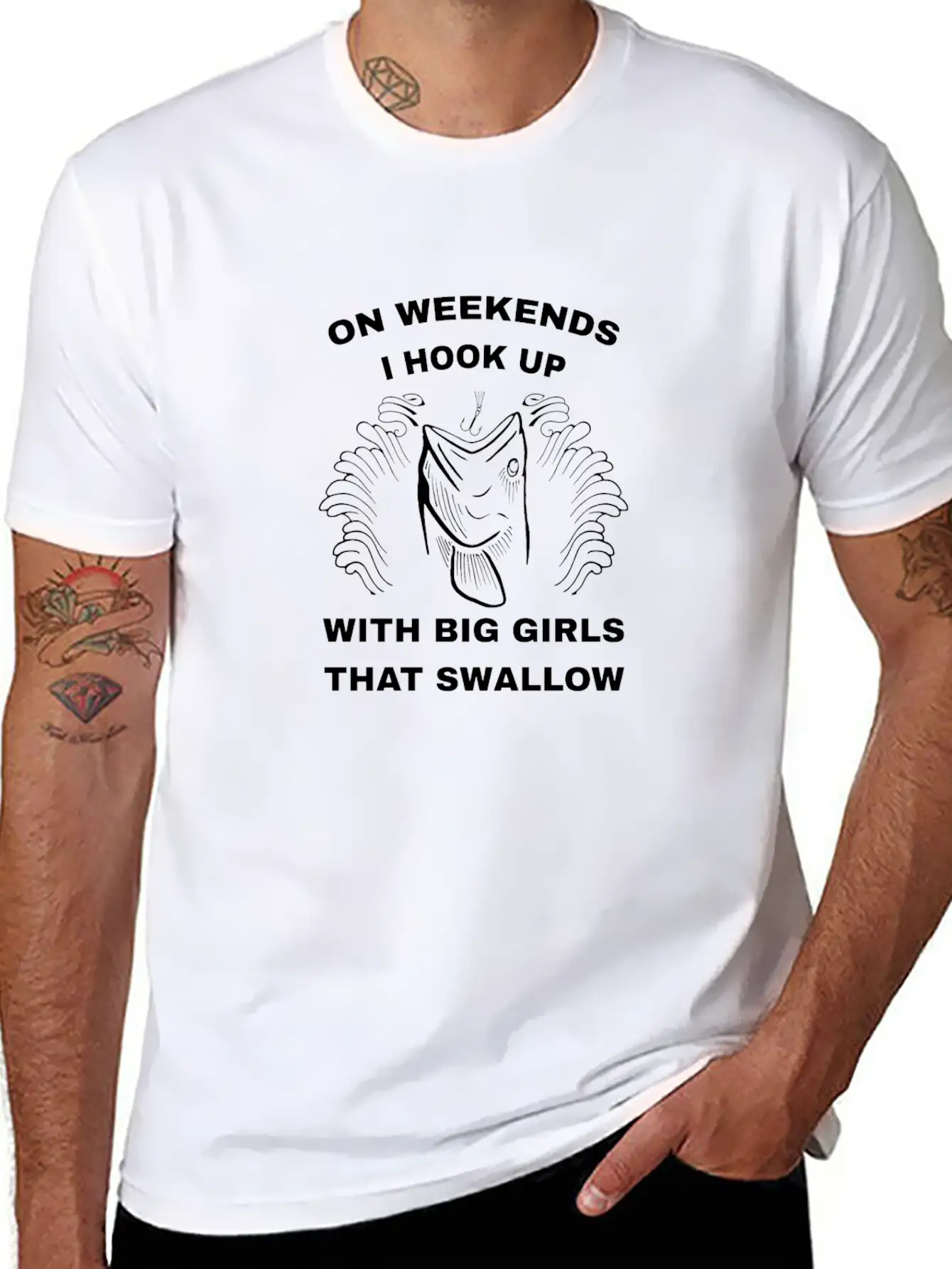 I Hook Up With Big Girls That Swallow Unisex Short Sleeve Soft Cotton T-Shirt – Casual Everyday Wear