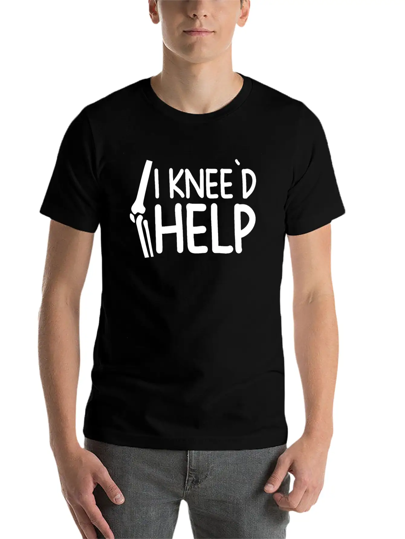 I Knee'd Help Surgery Knee Replacement Recovery Stylish Everyday T-Shirt – Unisex Basic Cotton Tee