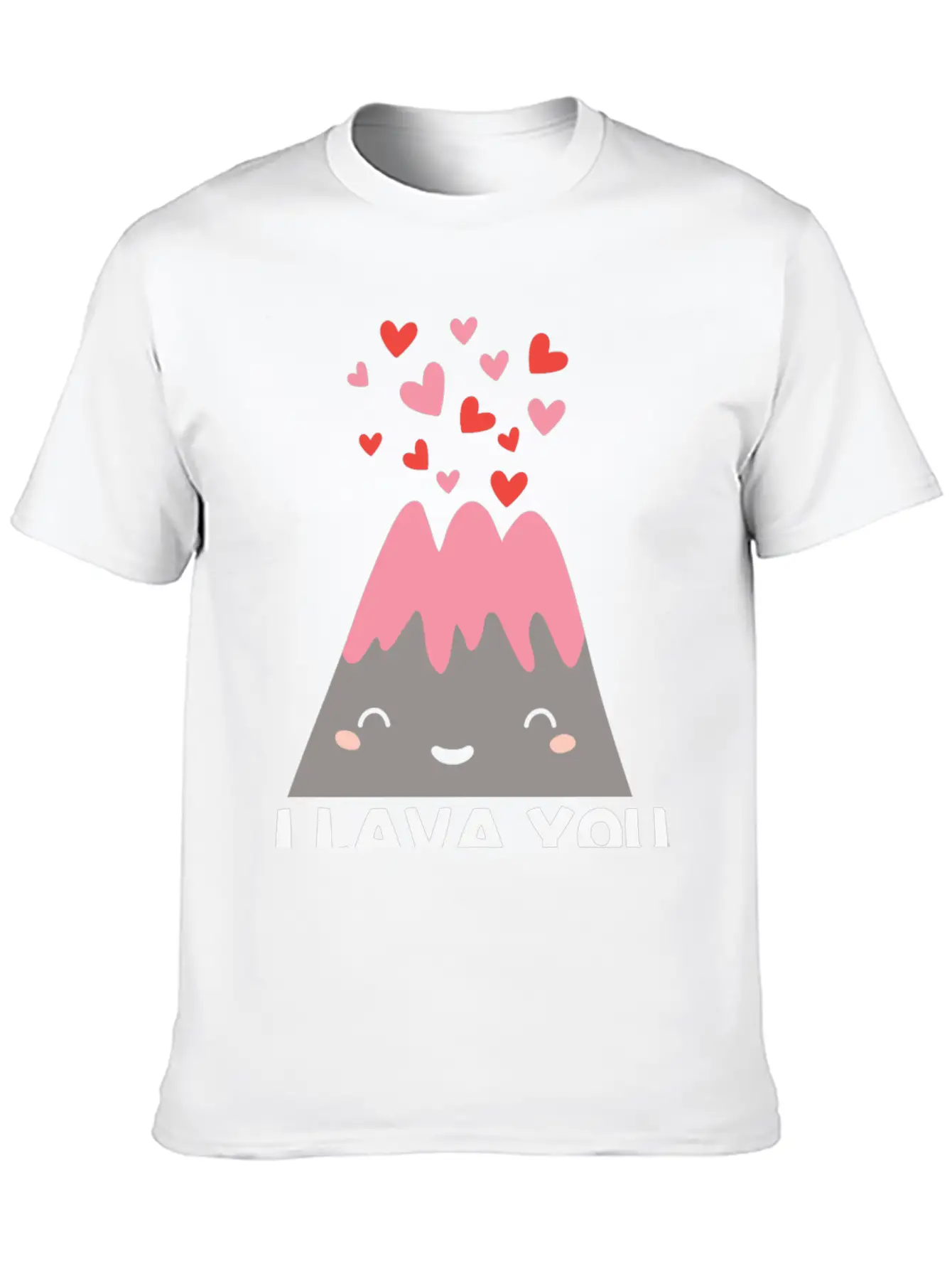 I Lava You Funny Valentine's Quote Pun Volcano Timeless Short Sleeve Tee – Comfy And Minimalist Design