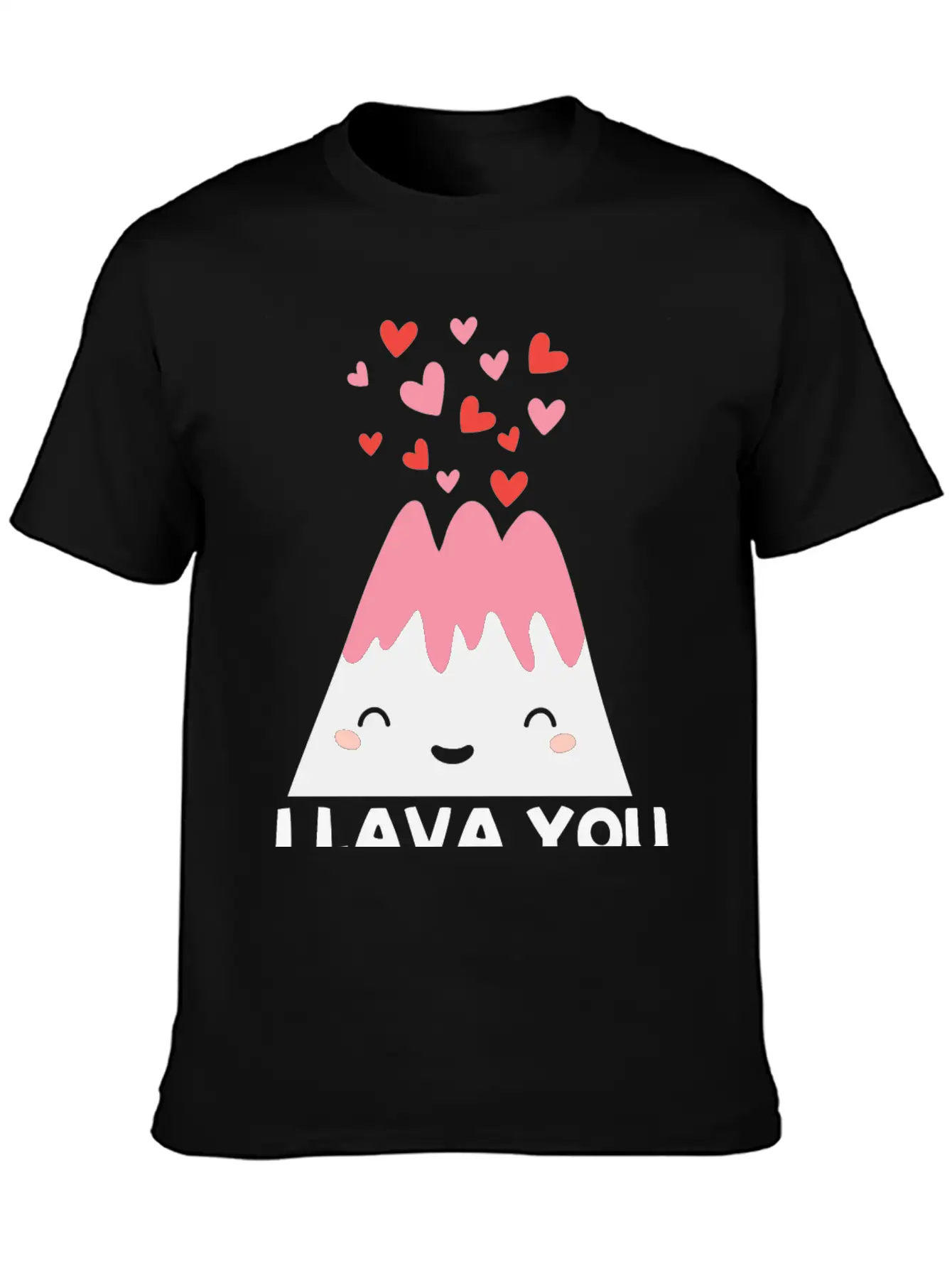 I Lava You Funny Valentine's Quote Pun Volcano Timeless Short Sleeve Tee – Comfy And Minimalist Design