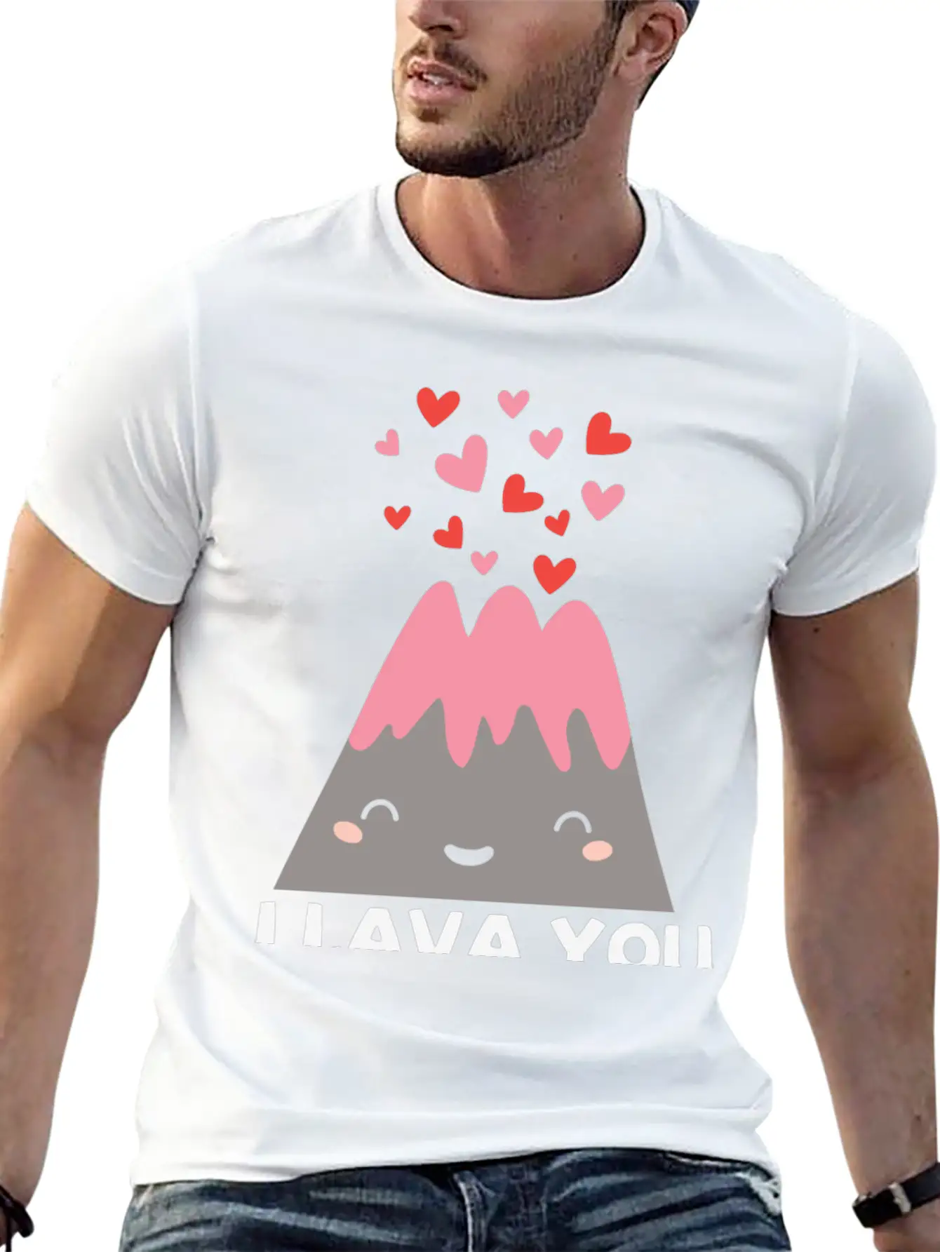 I Lava You Funny Valentine's Quote Pun Volcano Timeless Short Sleeve Tee – Comfy And Minimalist Design