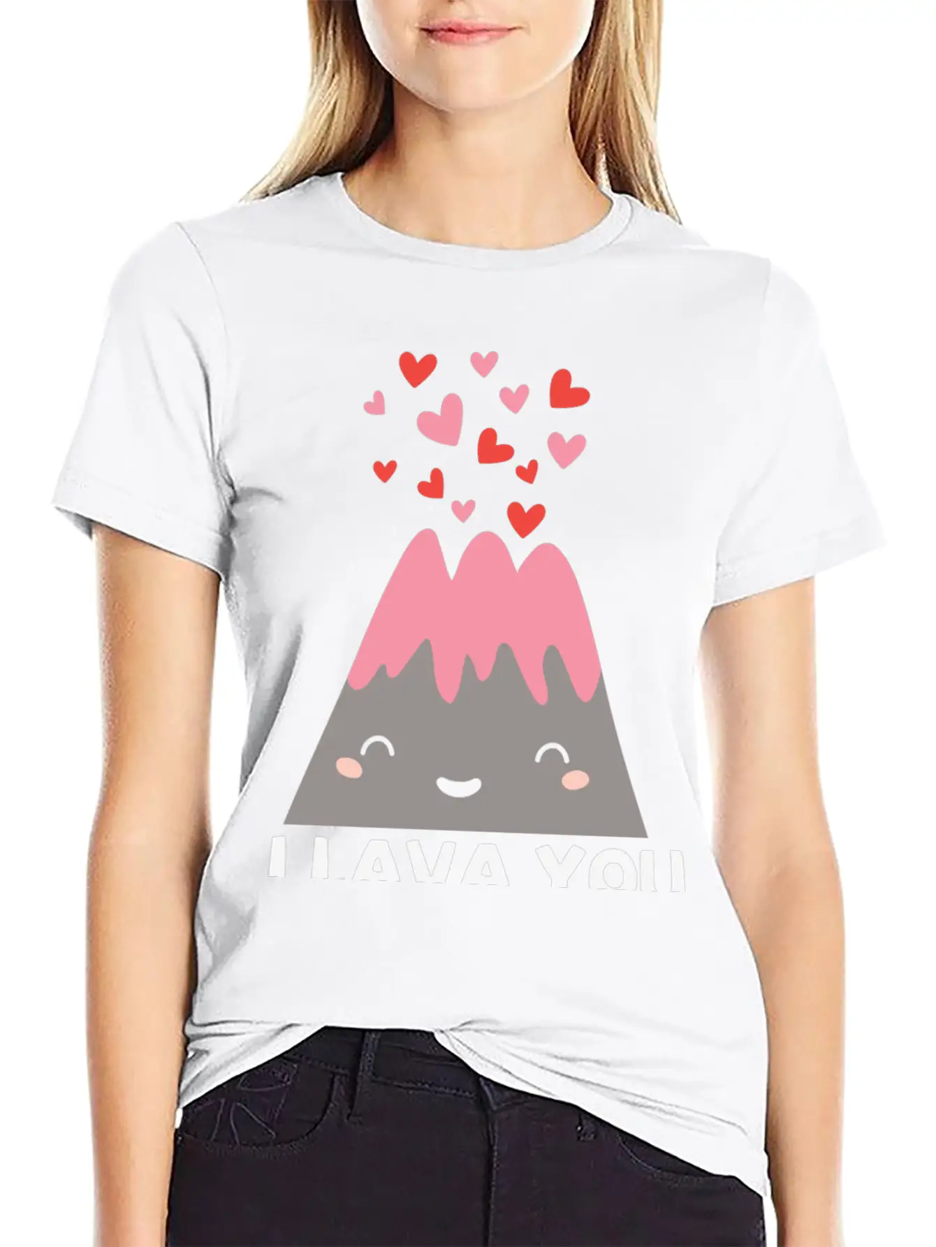 I Lava You Funny Valentine's Quote Pun Volcano Timeless Short Sleeve Tee – Comfy And Minimalist Design