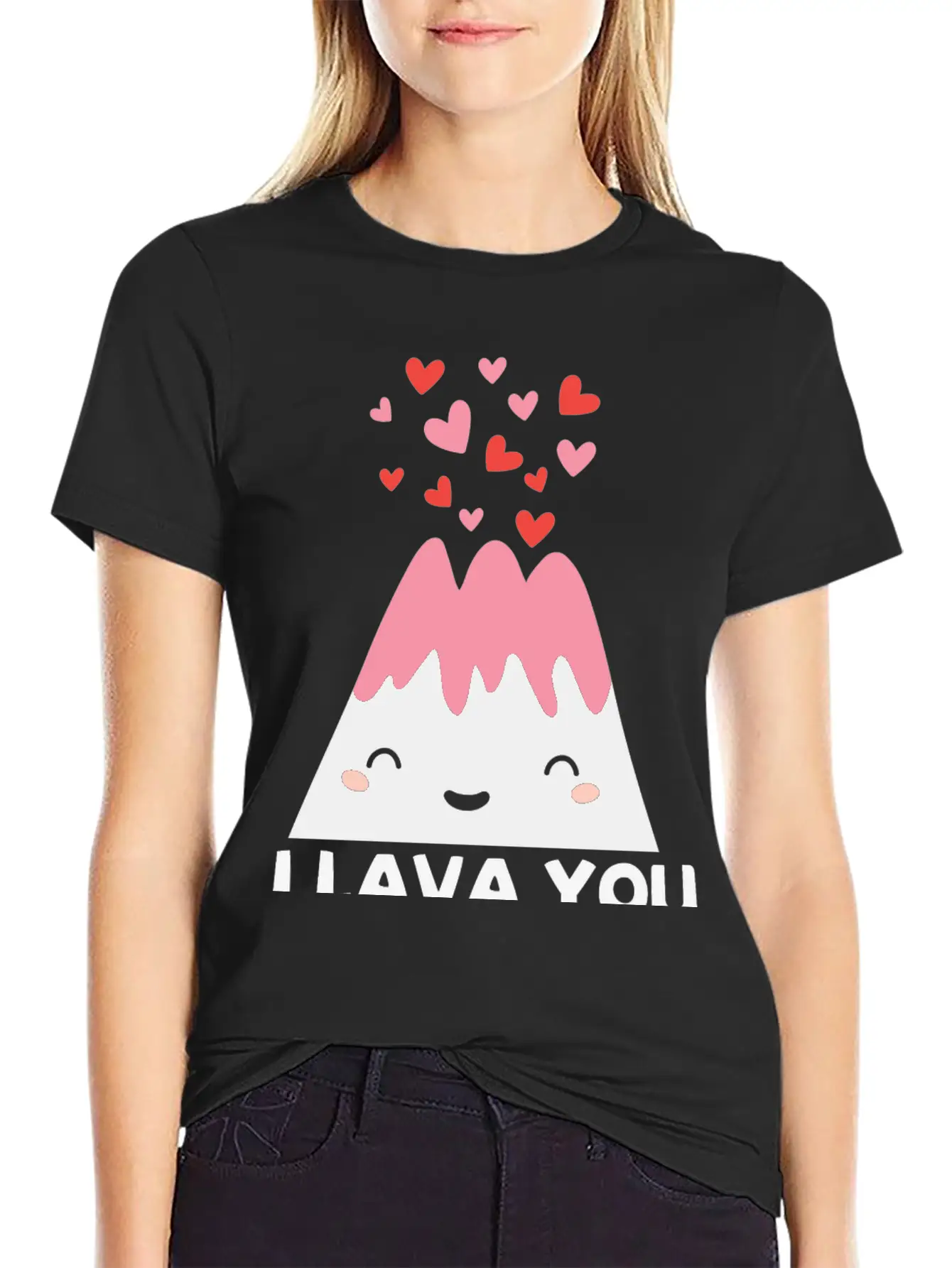 I Lava You Funny Valentine's Quote Pun Volcano Timeless Short Sleeve Tee – Comfy And Minimalist Design