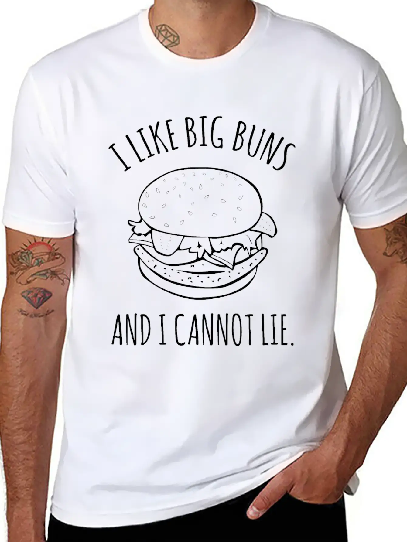 I Like Big Buns And I Cannot Lie Burger Comfortable Minimalist Graphic Tee – Summer Style Essential