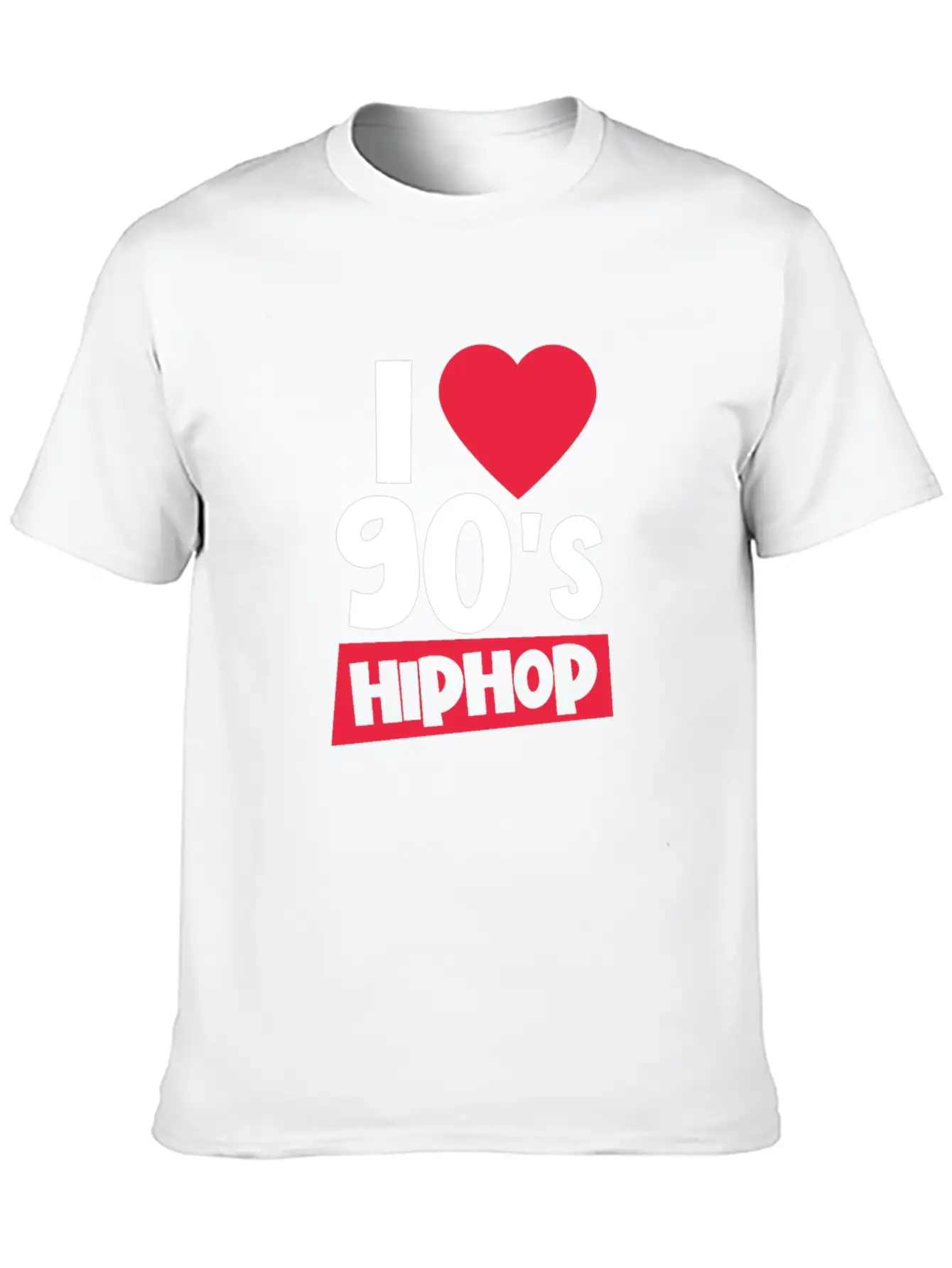 I Love 90's Hip Hop 1990s Disco Rap Retro Party Stylish Everyday T-Shirt – Unisex Basic Cotton Tee