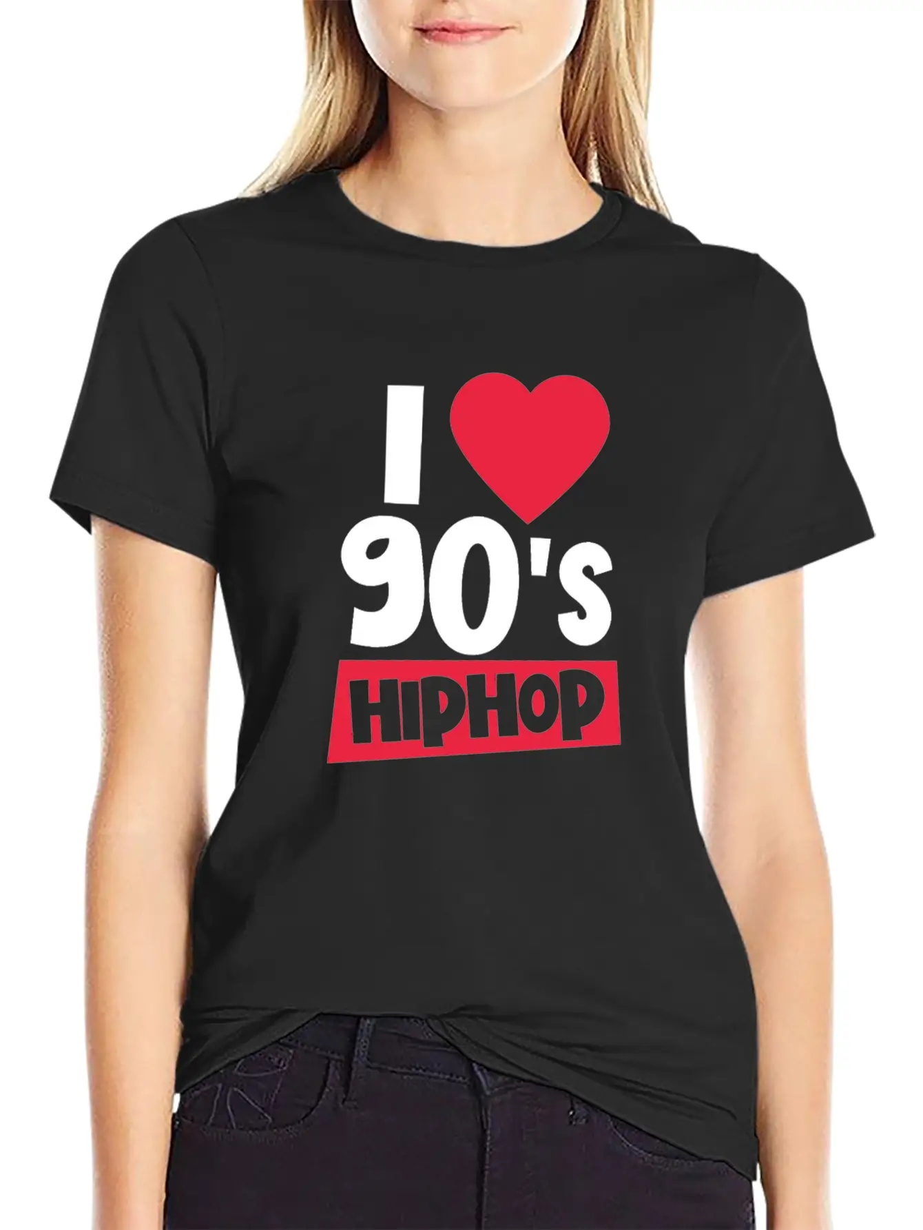 I Love 90's Hip Hop 1990s Disco Rap Retro Party Stylish Everyday T-Shirt – Unisex Basic Cotton Tee
