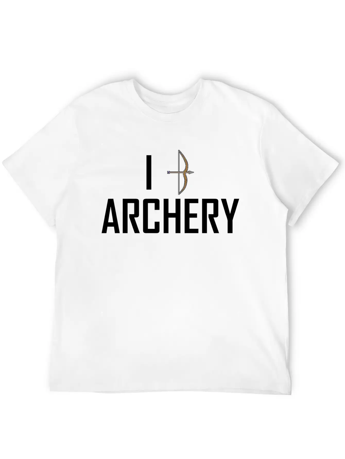 I Love Archery Unisex Short Sleeve Soft Cotton T-Shirt – Casual Everyday Wear