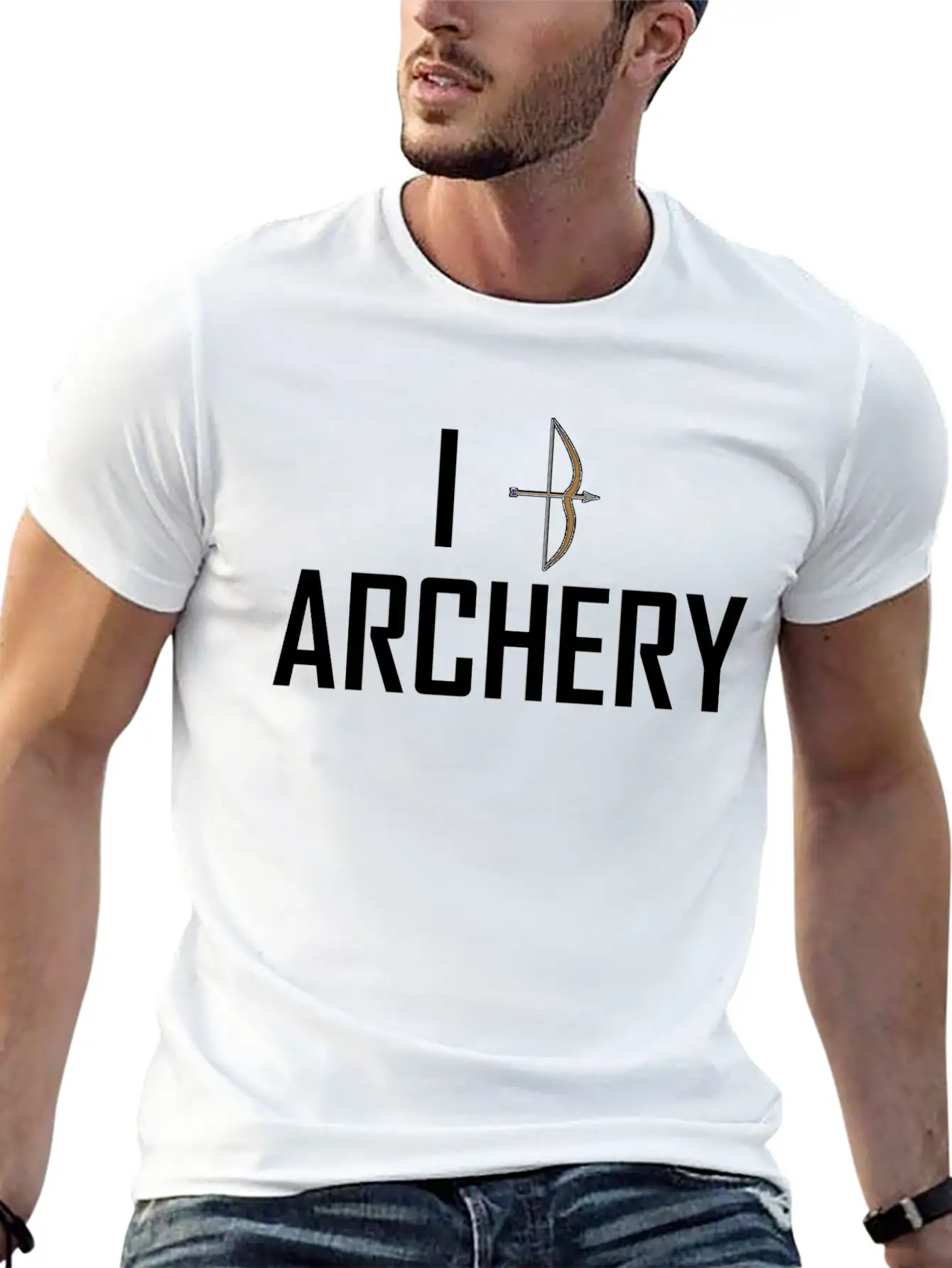 I Love Archery Unisex Short Sleeve Soft Cotton T-Shirt – Casual Everyday Wear