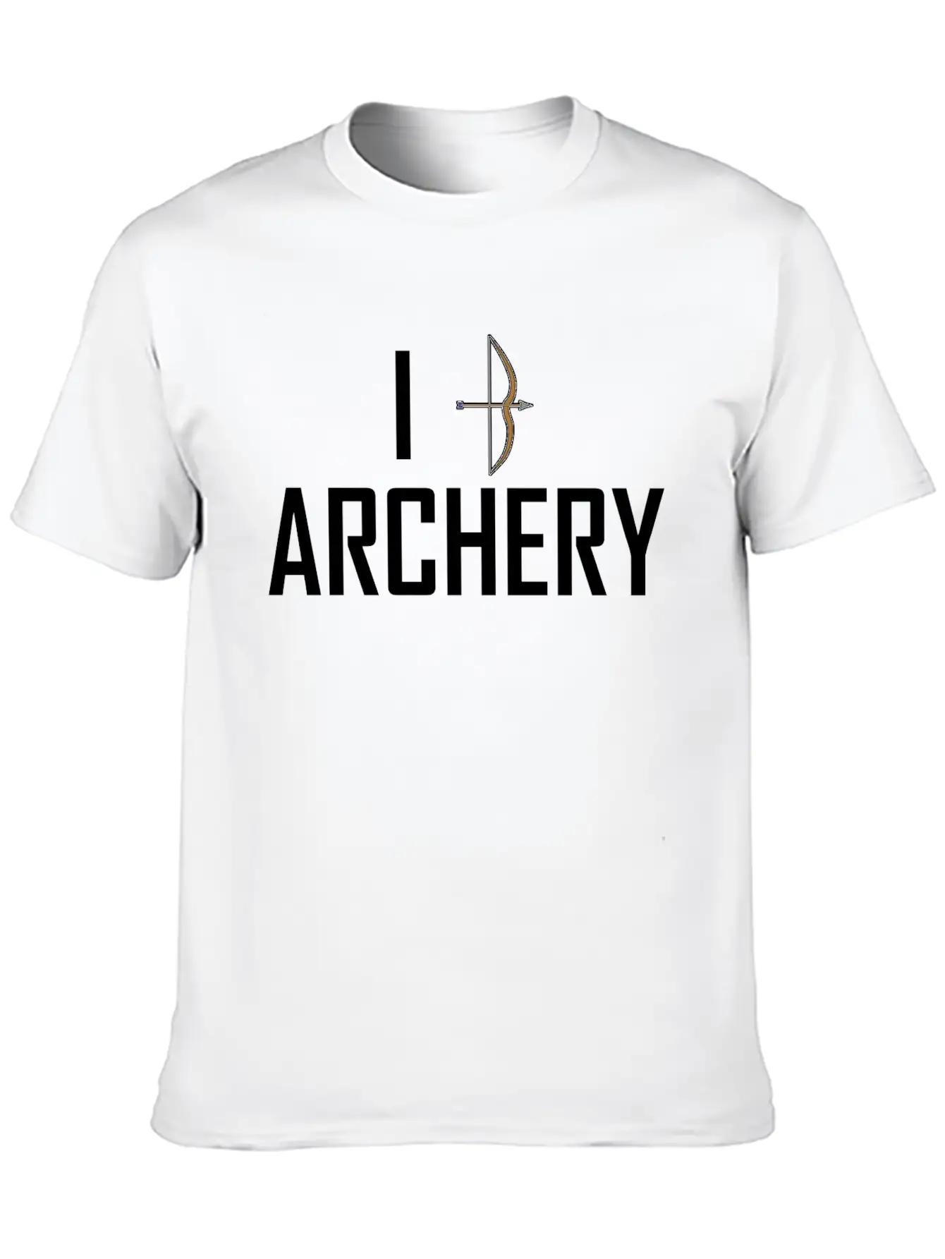 I Love Archery Unisex Short Sleeve Soft Cotton T-Shirt – Casual Everyday Wear