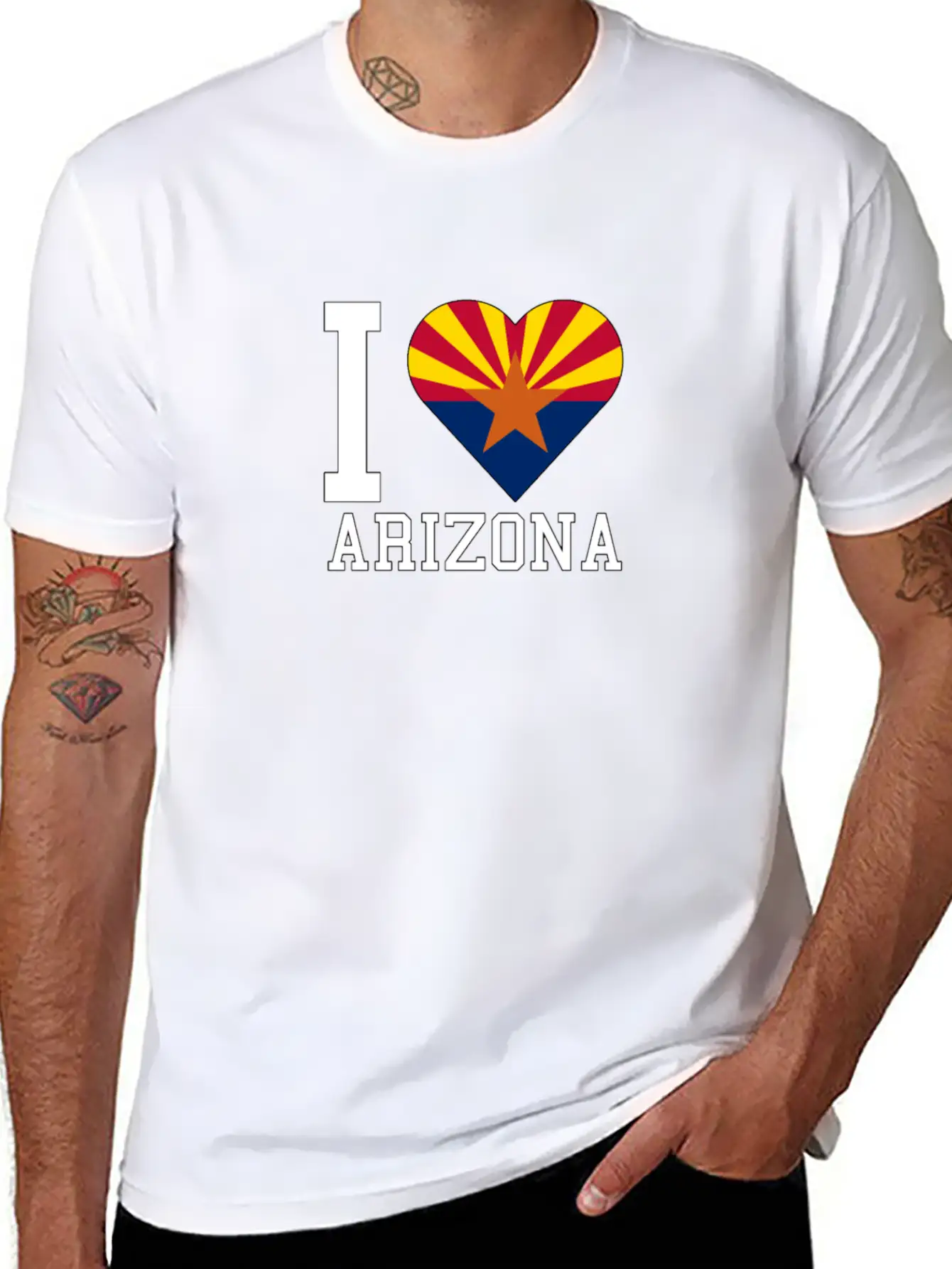 I Love Arizona - Arizona - Total Basics Stylish Everyday T-Shirt – Unisex Basic Cotton Tee