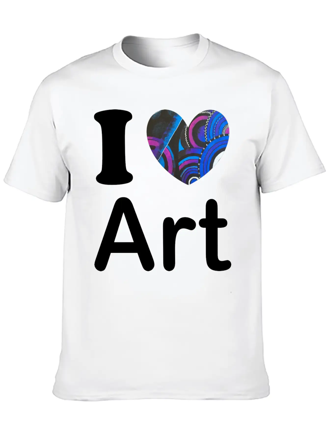 I Love Art Gift Stylish Everyday T-Shirt – Unisex Basic Cotton Tee