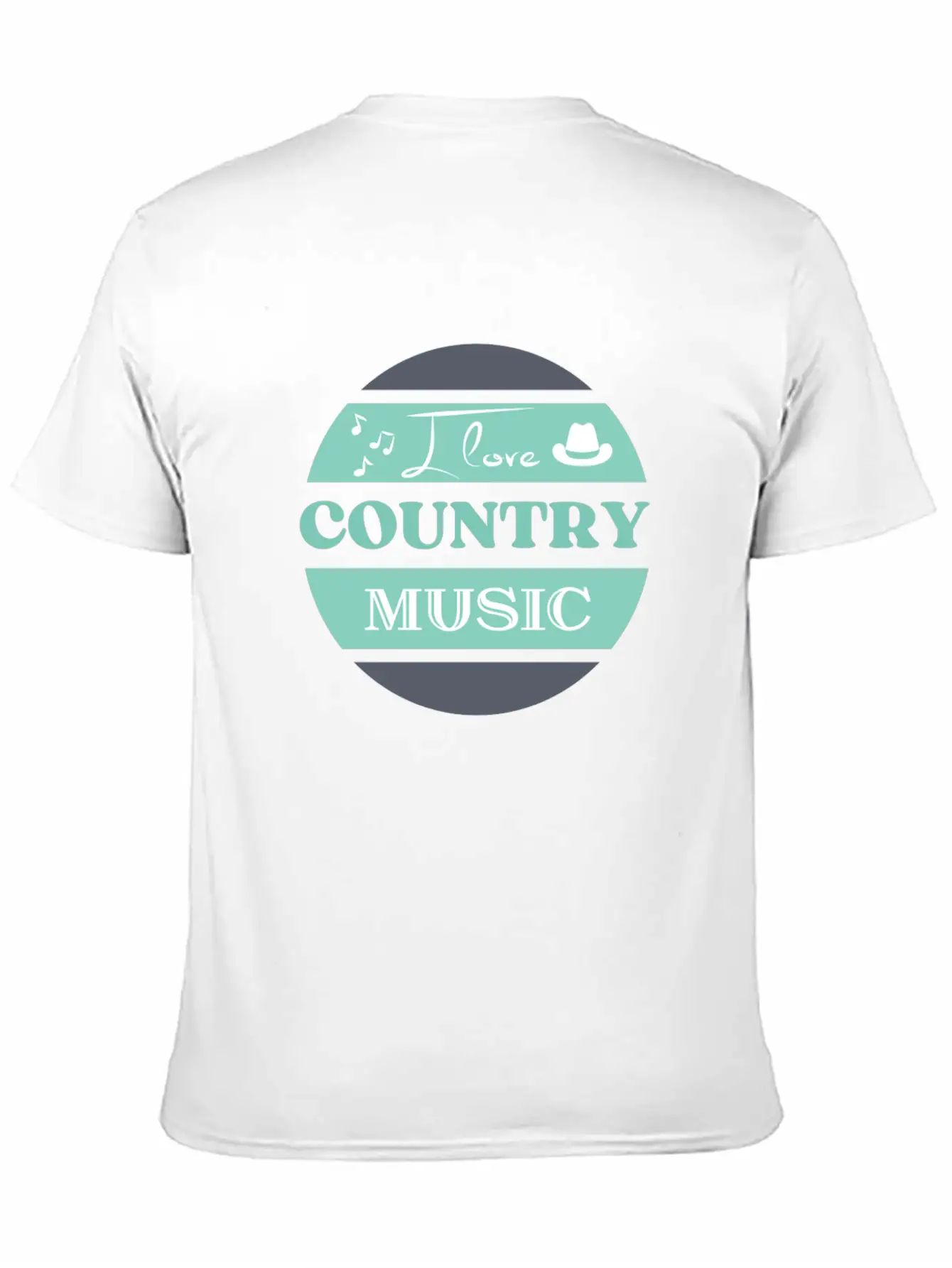 I Love Country Music Unisex Short Sleeve Soft Cotton T-Shirt – Casual Everyday Wear