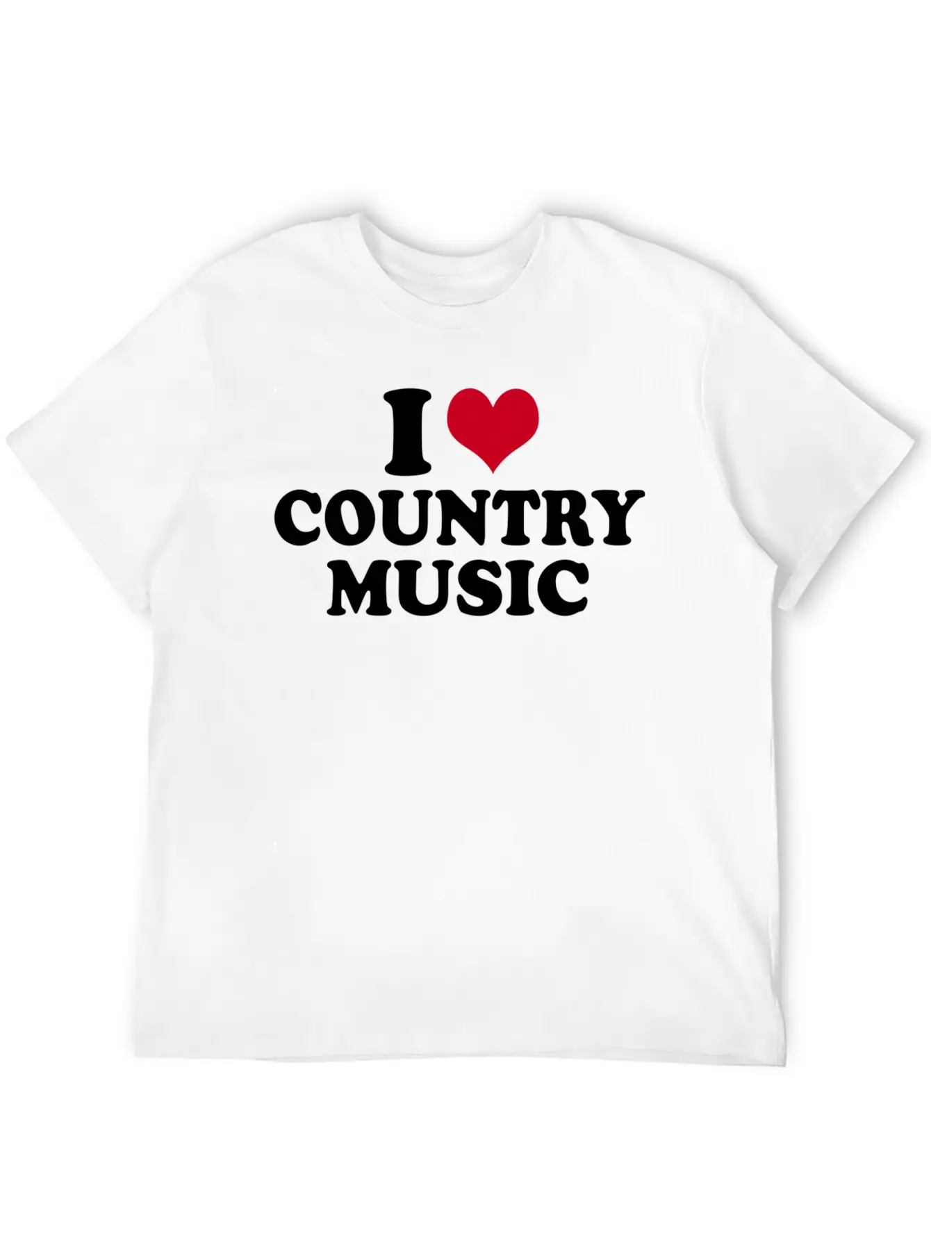 I Love Country Unisex Short Sleeve Soft Cotton T-Shirt – Casual Everyday Wear