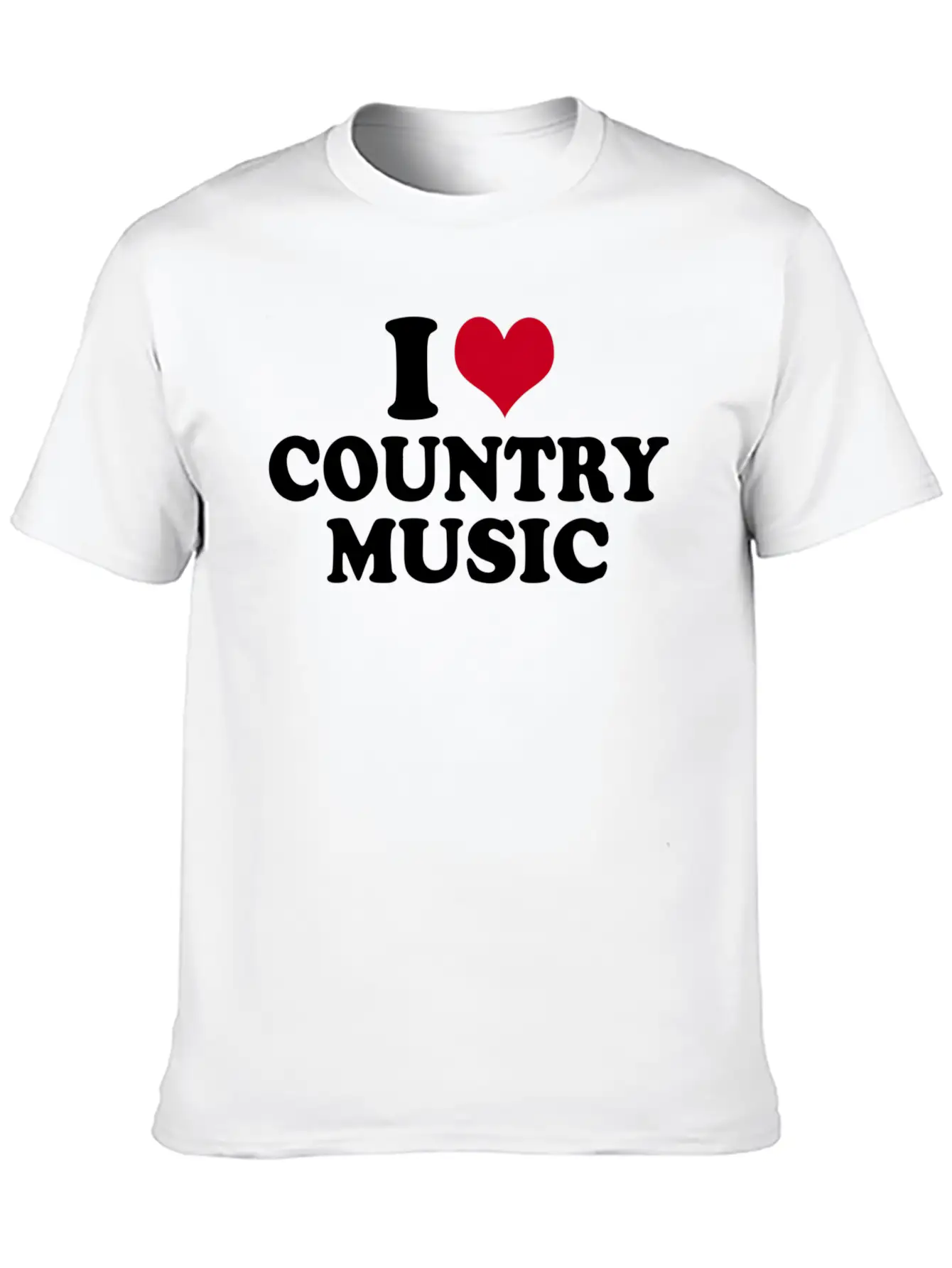 I Love Country Unisex Short Sleeve Soft Cotton T-Shirt – Casual Everyday Wear