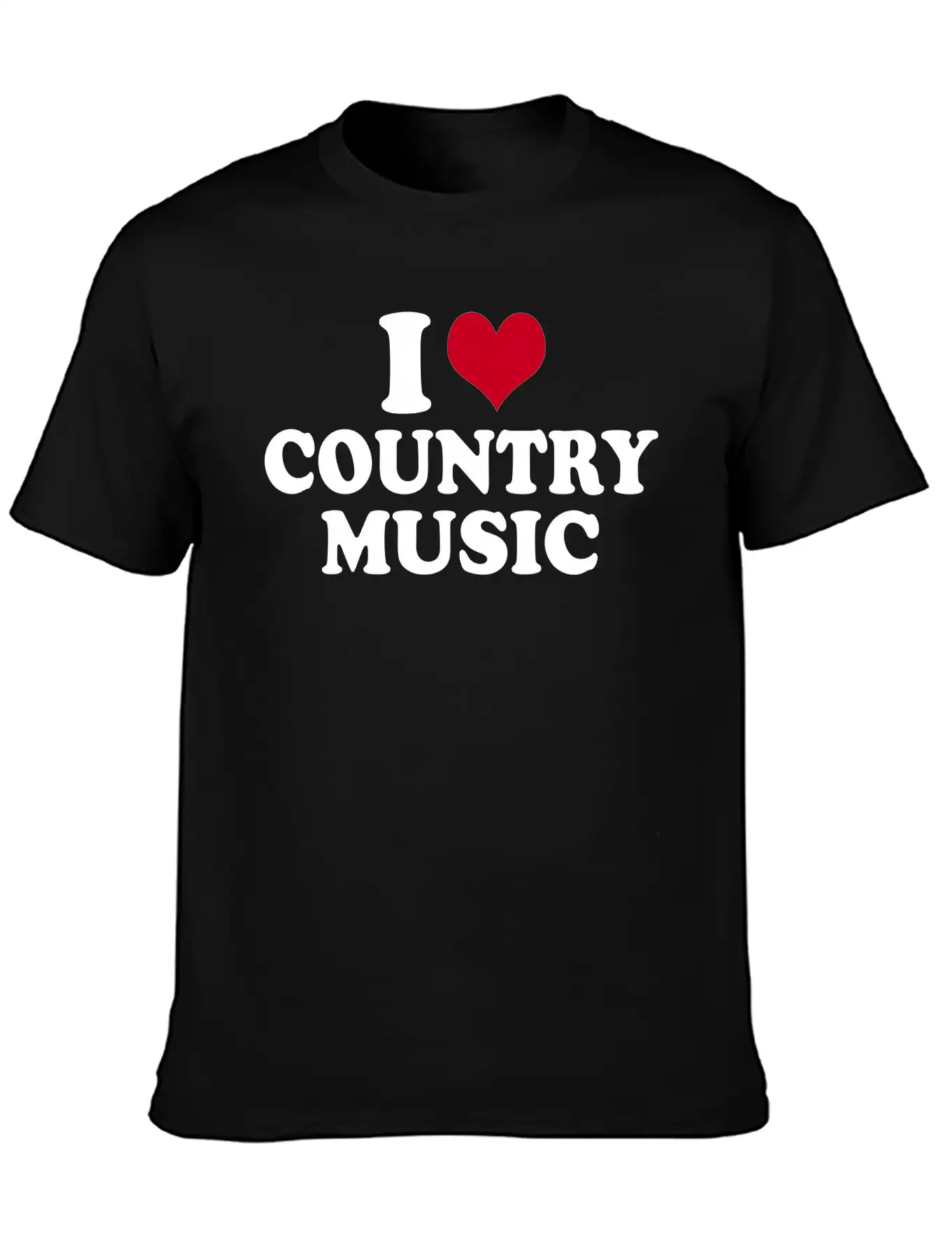 I Love Country Unisex Short Sleeve Soft Cotton T-Shirt – Casual Everyday Wear