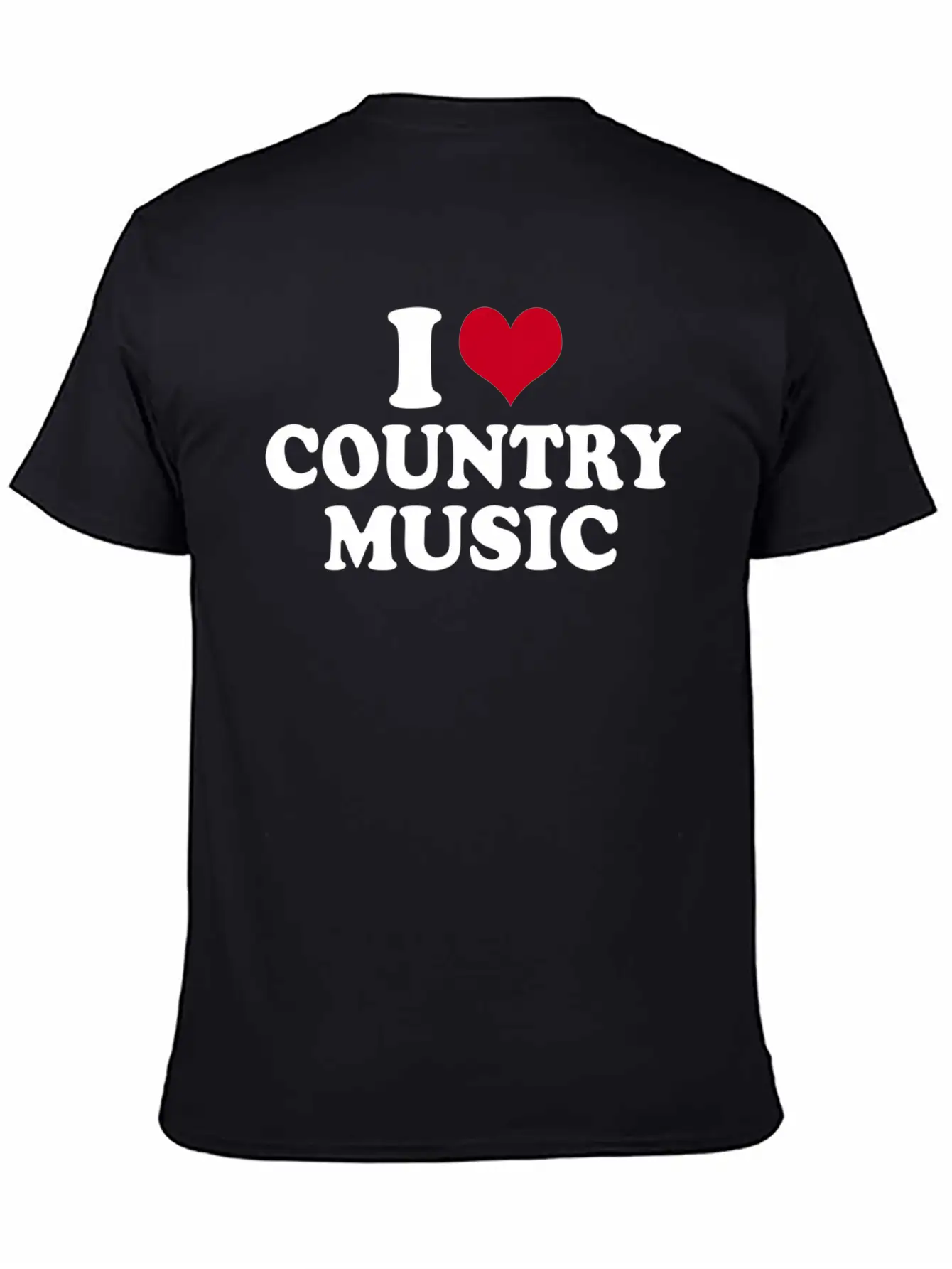 I Love Country Unisex Short Sleeve Soft Cotton T-Shirt – Casual Everyday Wear