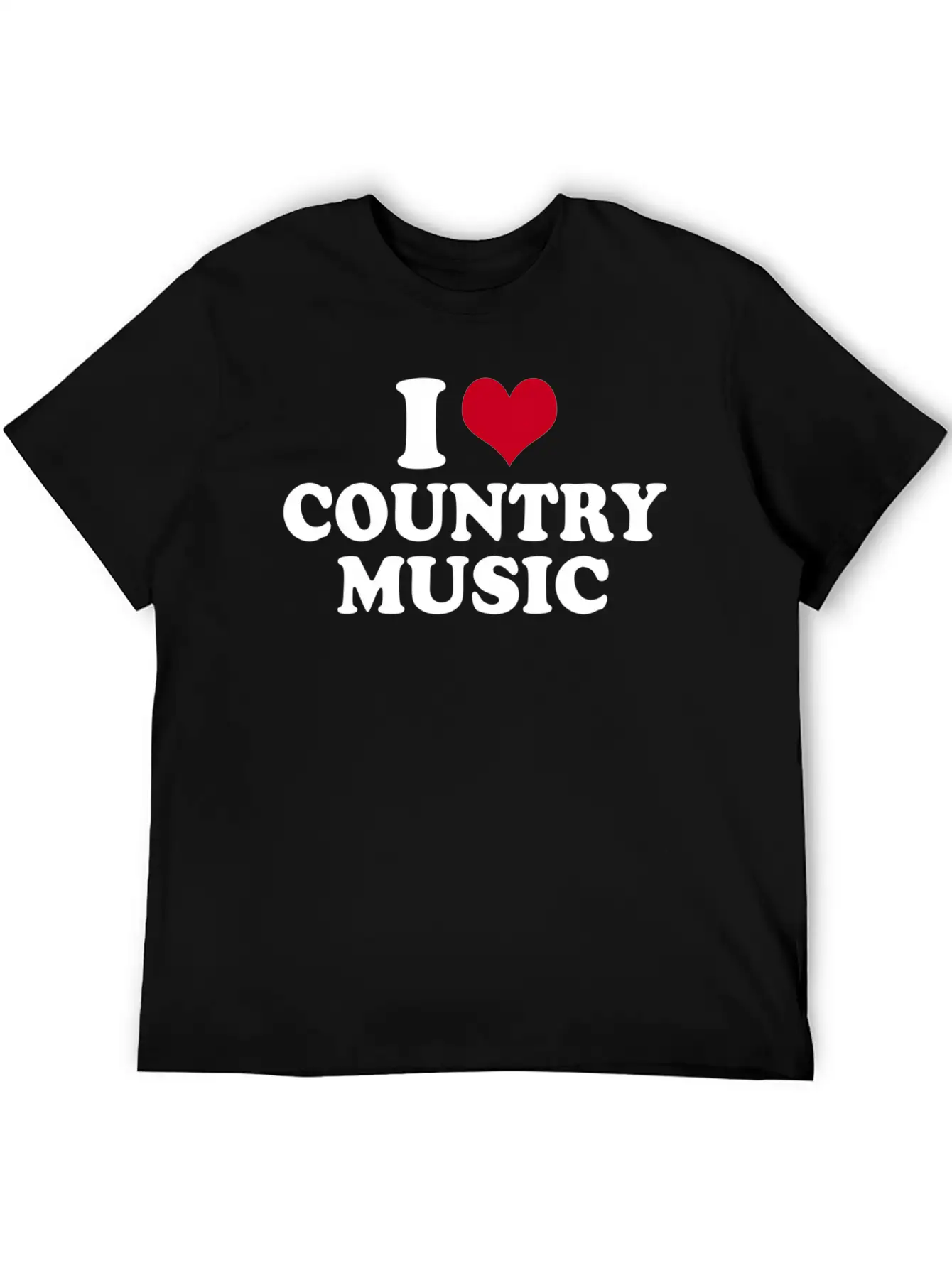 I Love Country Unisex Short Sleeve Soft Cotton T-Shirt – Casual Everyday Wear