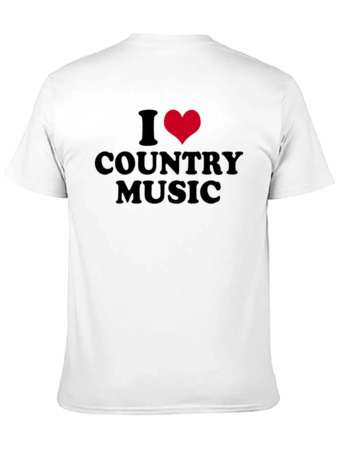 I Love Country Unisex Short Sleeve Soft Cotton T-Shirt – Casual Everyday Wear