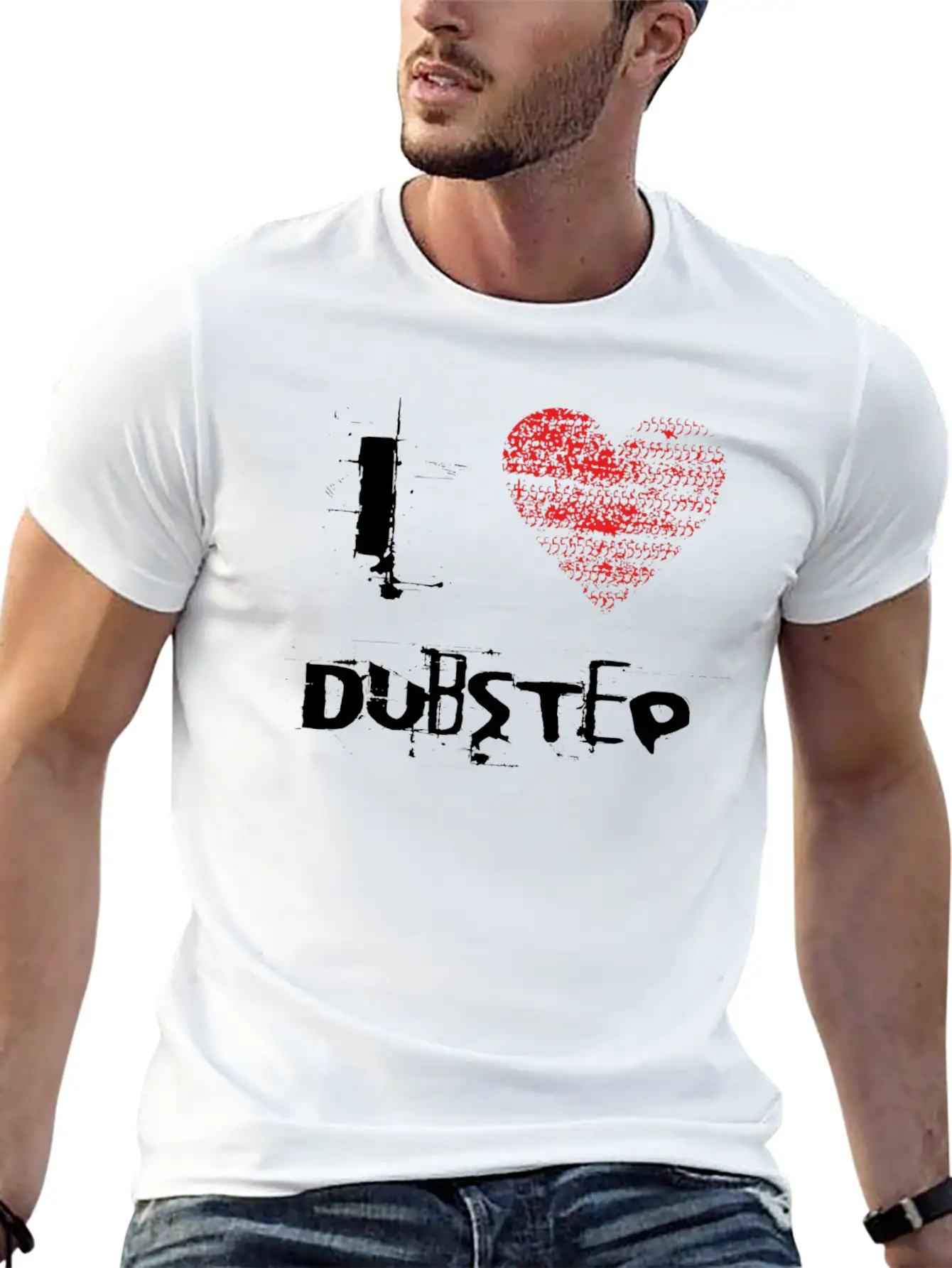 I Love Dubstep Techno Minimal Rave Basic Graphic T-Shirt – Daily Comfort In Soft Cotton