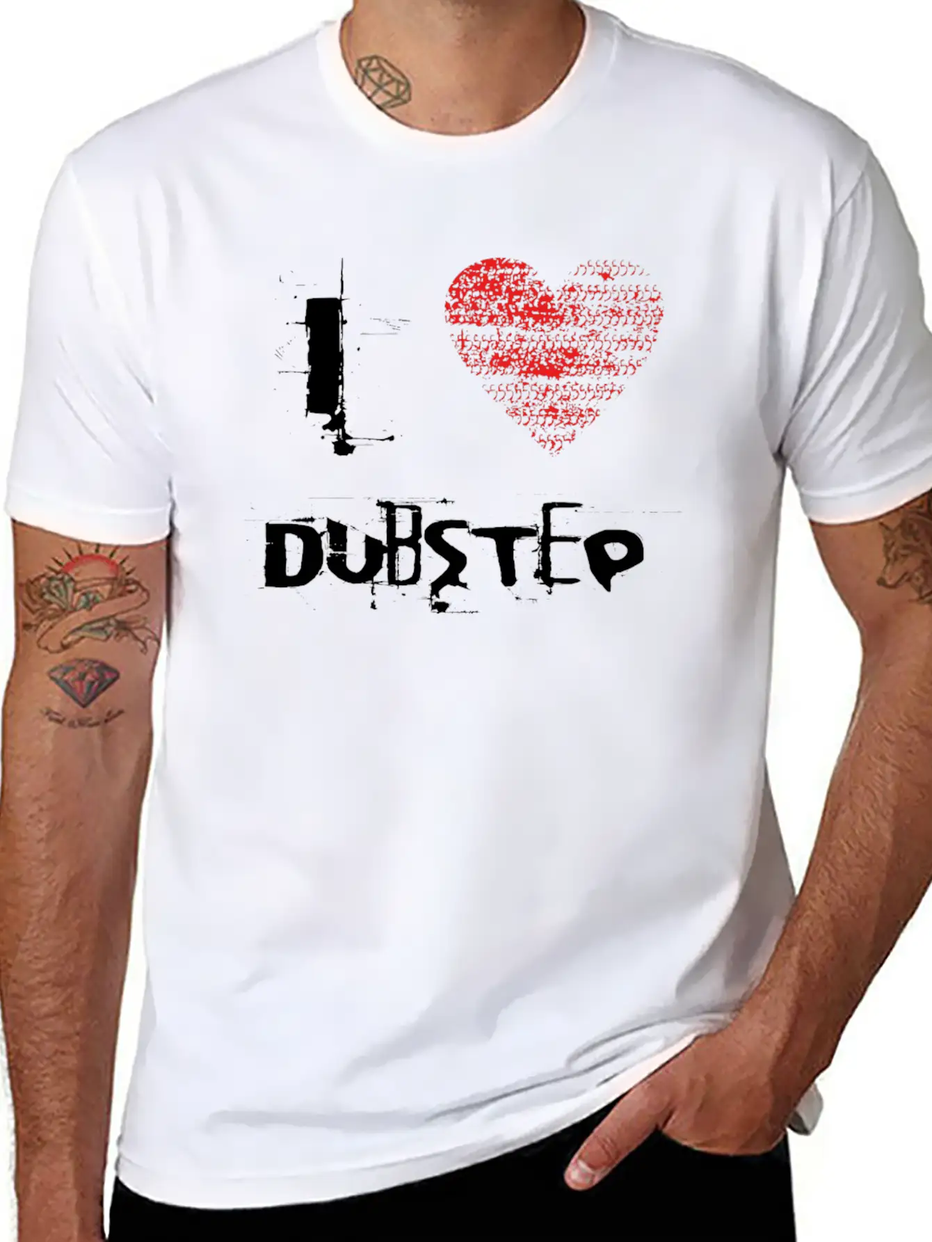 I Love Dubstep Techno Minimal Rave Basic Graphic T-Shirt – Daily Comfort In Soft Cotton
