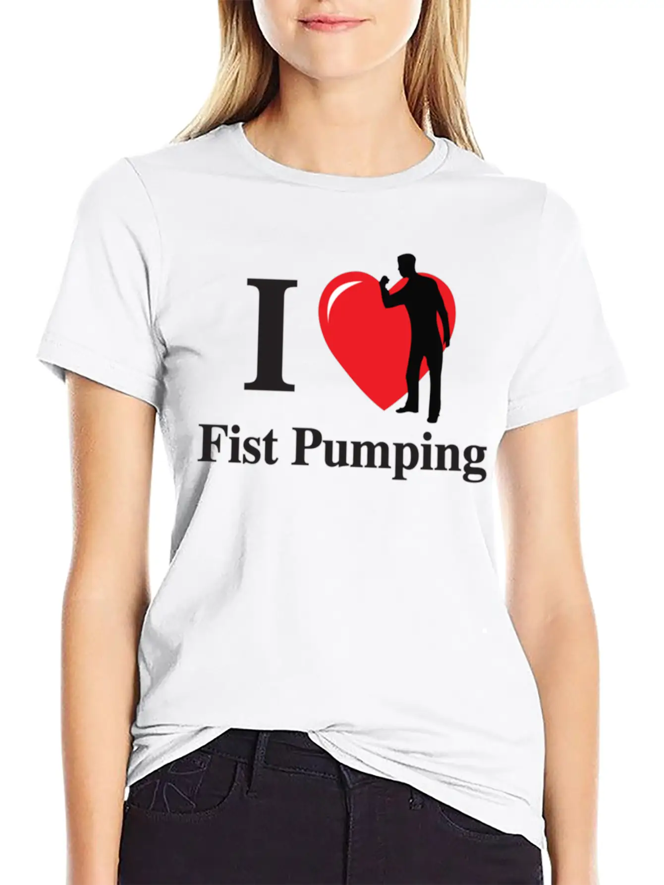 I Love Fist Pumping Unisex Short Sleeve Soft Cotton T-Shirt – Casual Everyday Wear