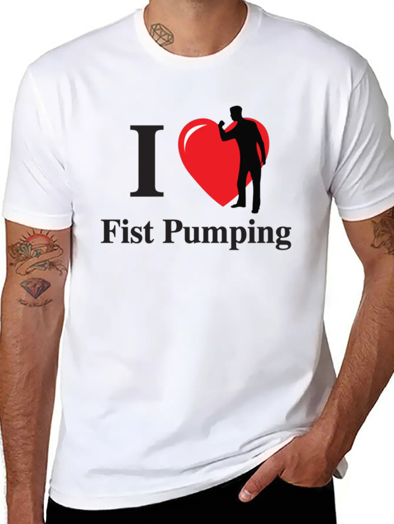 I Love Fist Pumping Unisex Short Sleeve Soft Cotton T-Shirt – Casual Everyday Wear