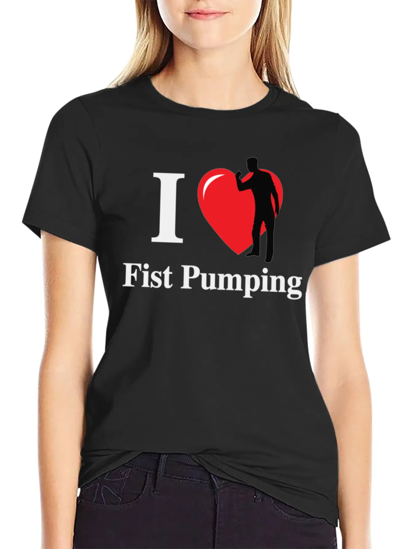 I Love Fist Pumping Unisex Short Sleeve Soft Cotton T-Shirt – Casual Everyday Wear