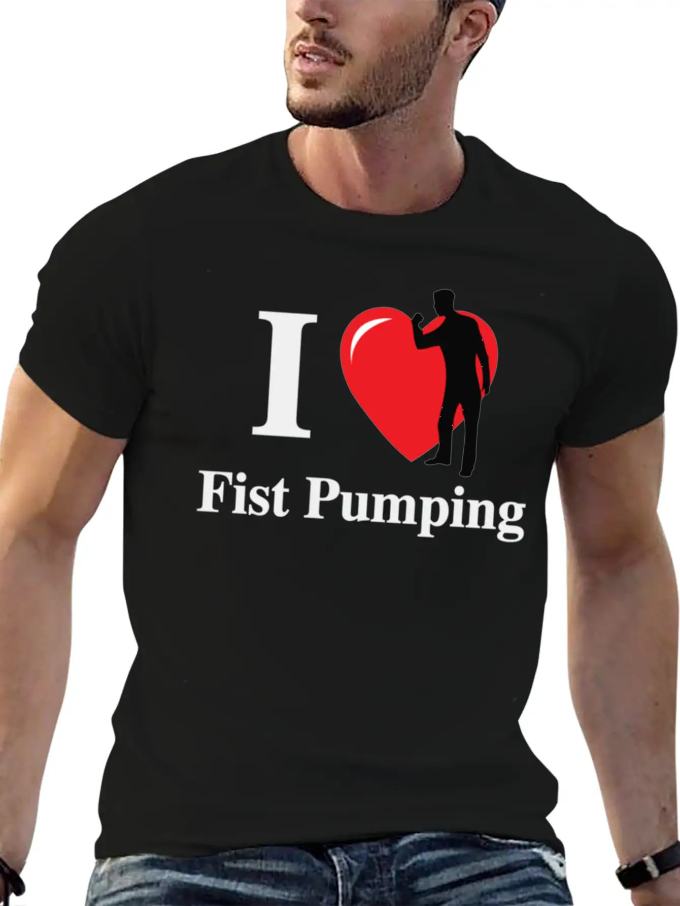 I Love Fist Pumping Unisex Short Sleeve Soft Cotton T-Shirt – Casual Everyday Wear