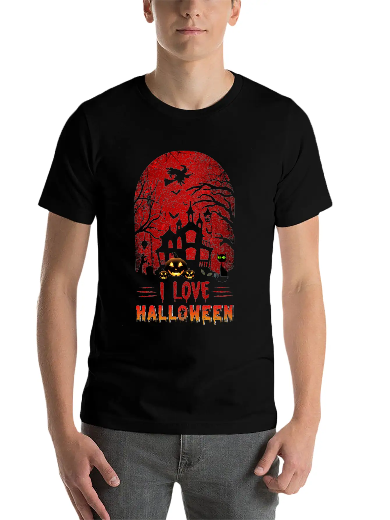 I Love Halloween Nightmare Funny T Shirt Timeless Short Sleeve Tee – Comfy And Minimalist Design