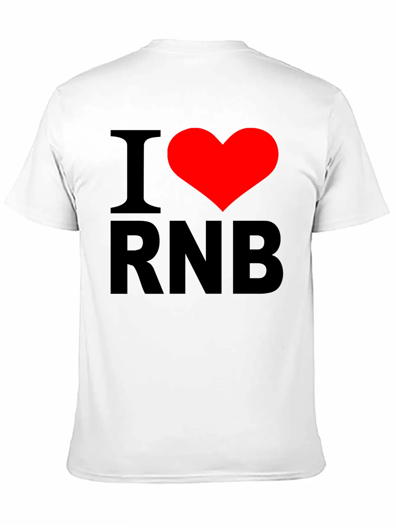 I Love - Heart RnB - R & B Timeless Short Sleeve Tee – Comfy And Minimalist Design