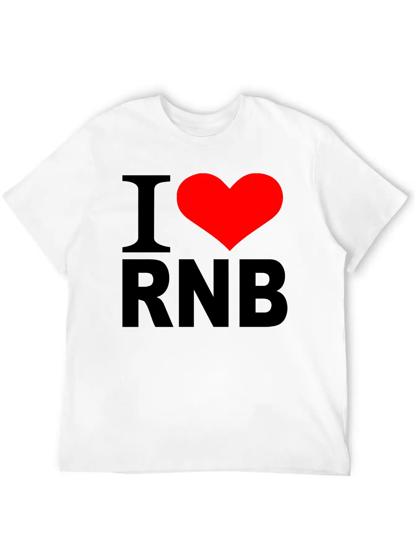 I Love - Heart RnB - R & B Timeless Short Sleeve Tee – Comfy And Minimalist Design
